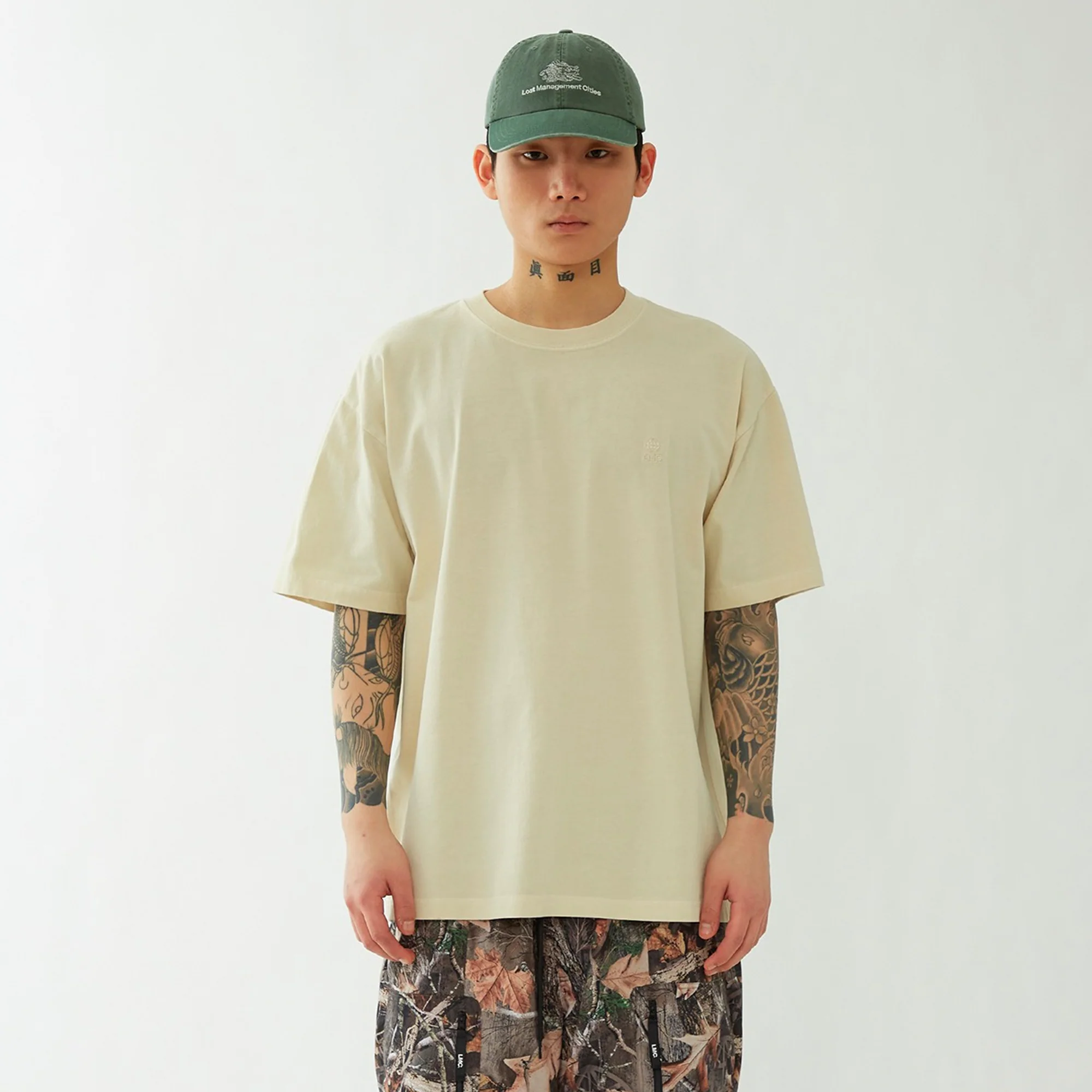 LMC Overdyed Globe Tee 'Cream' - Image 4