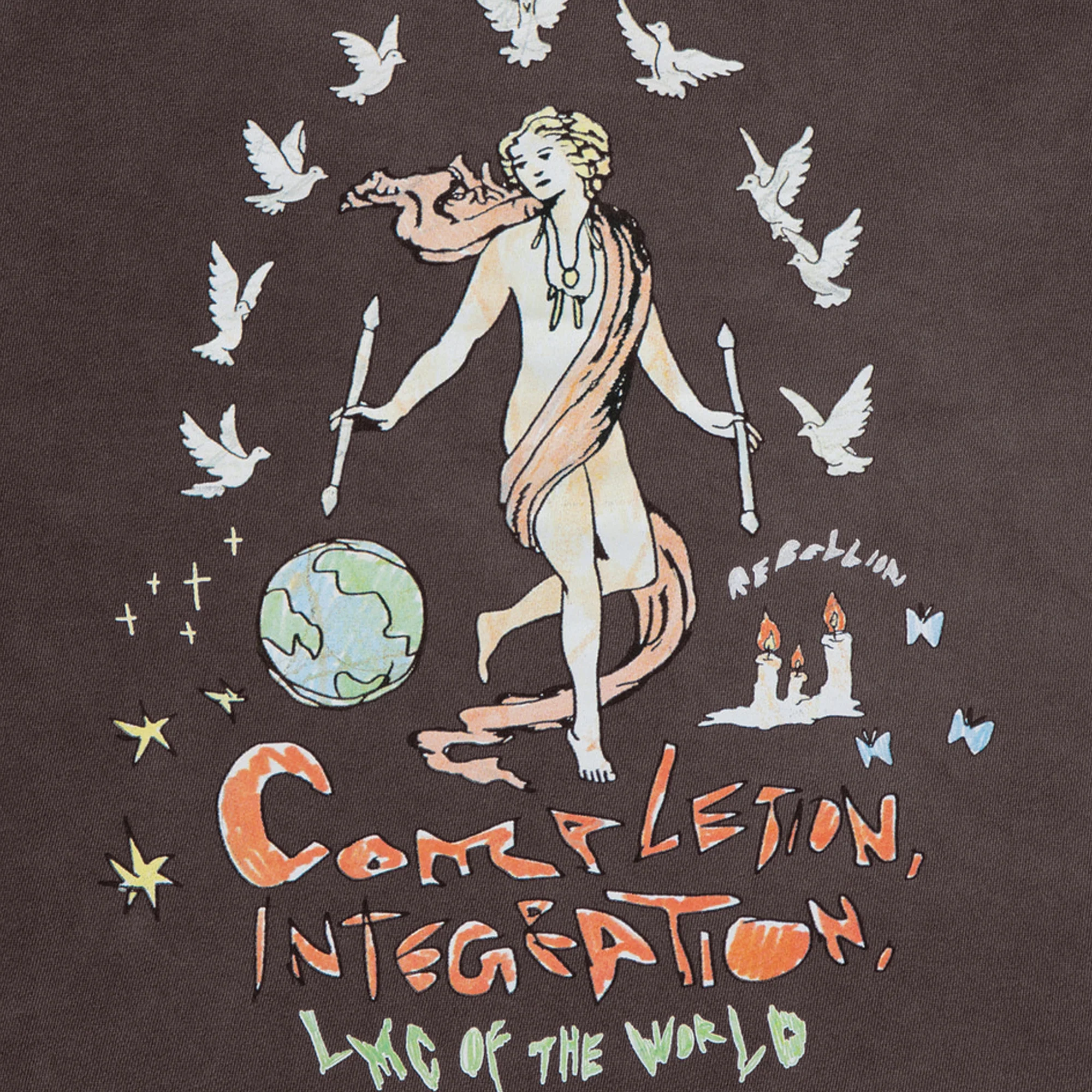 LMC Mens Overdyed Tarot Sweatshirt 'Brown' - Image 4
