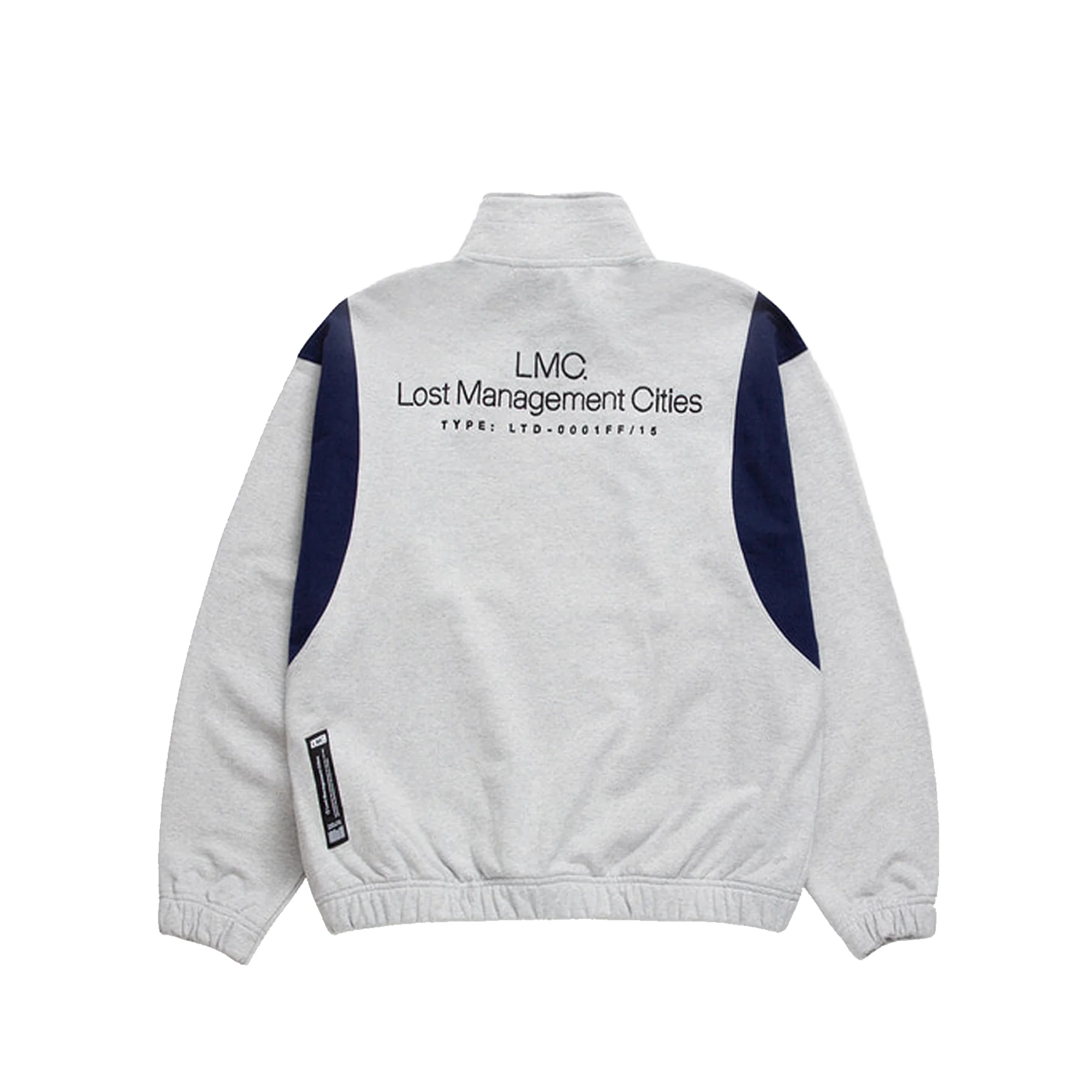 Lost Management Cities Oversized Zip Up Sweat Jacket 'Heather Gray' - Image 2