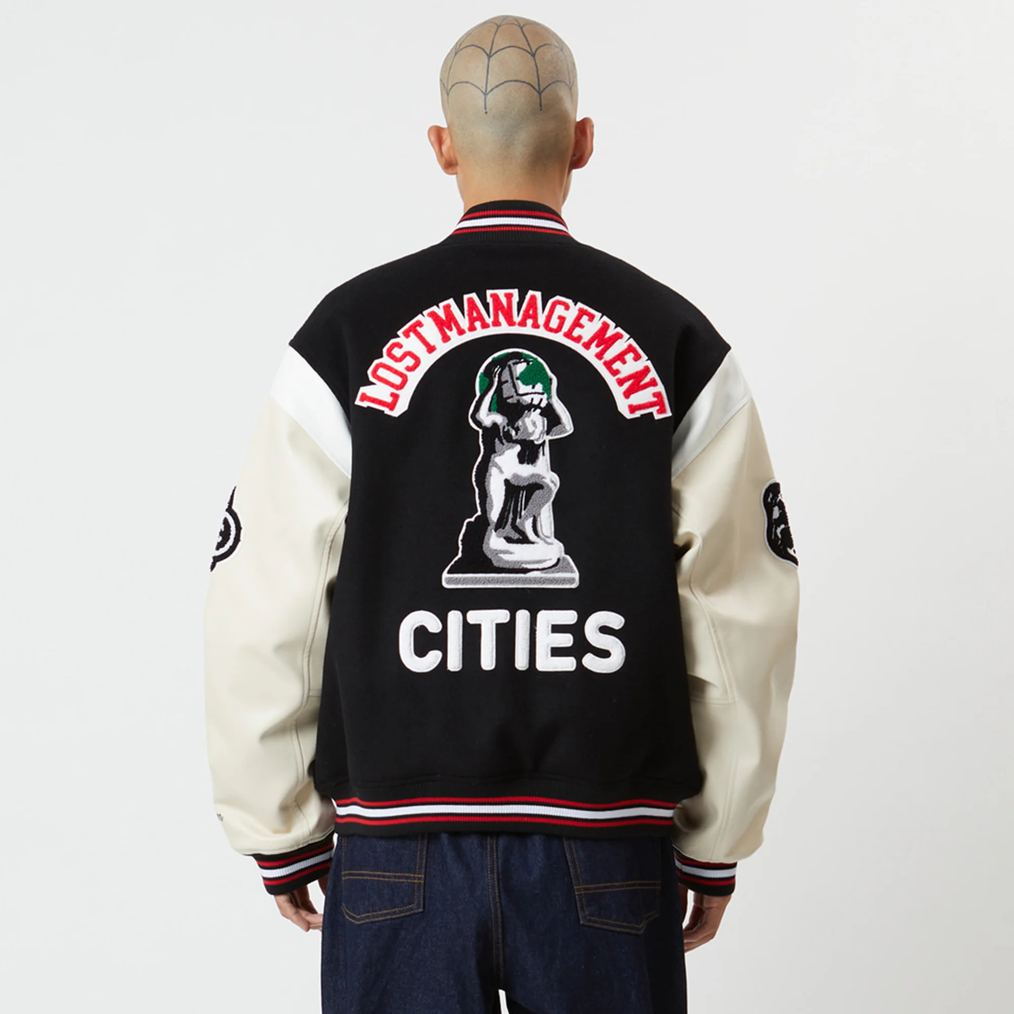 LMC Mens Team Wool Varsity Jacket 'Black' - Image 3