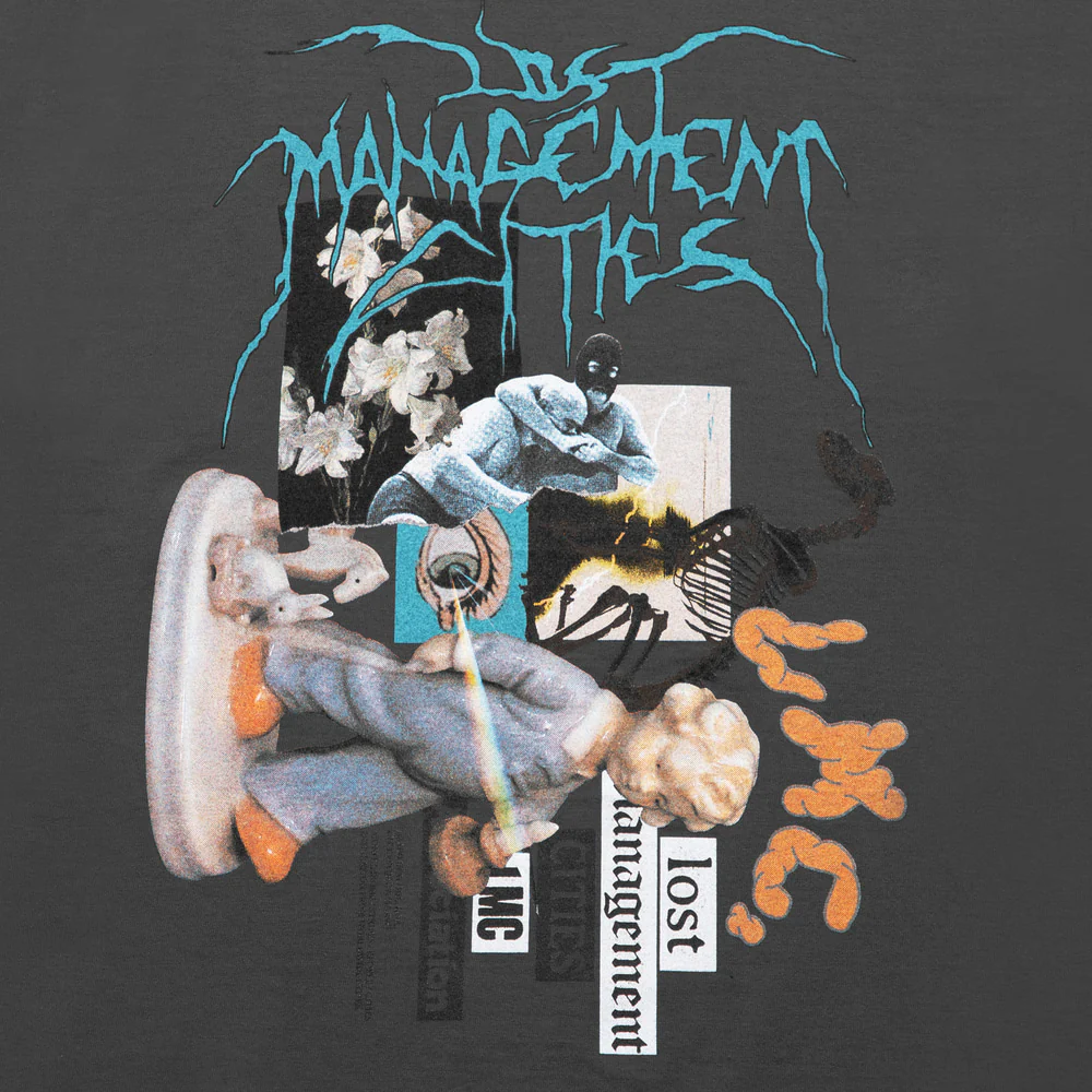 Lost Management Cities ZT V2 T-Shirt 'Charcoal' - Image 3