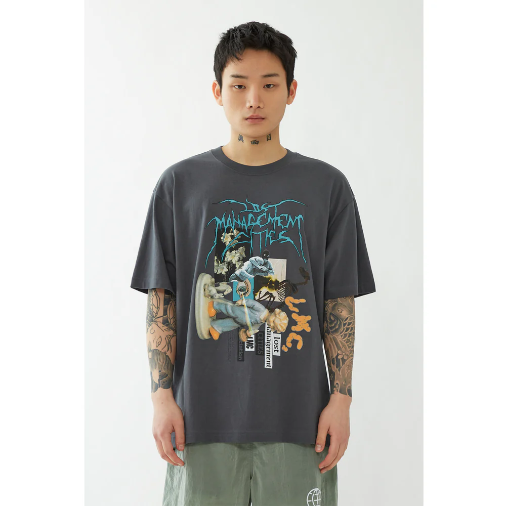 Lost Management Cities ZT V2 T-Shirt 'Charcoal' - Image 4