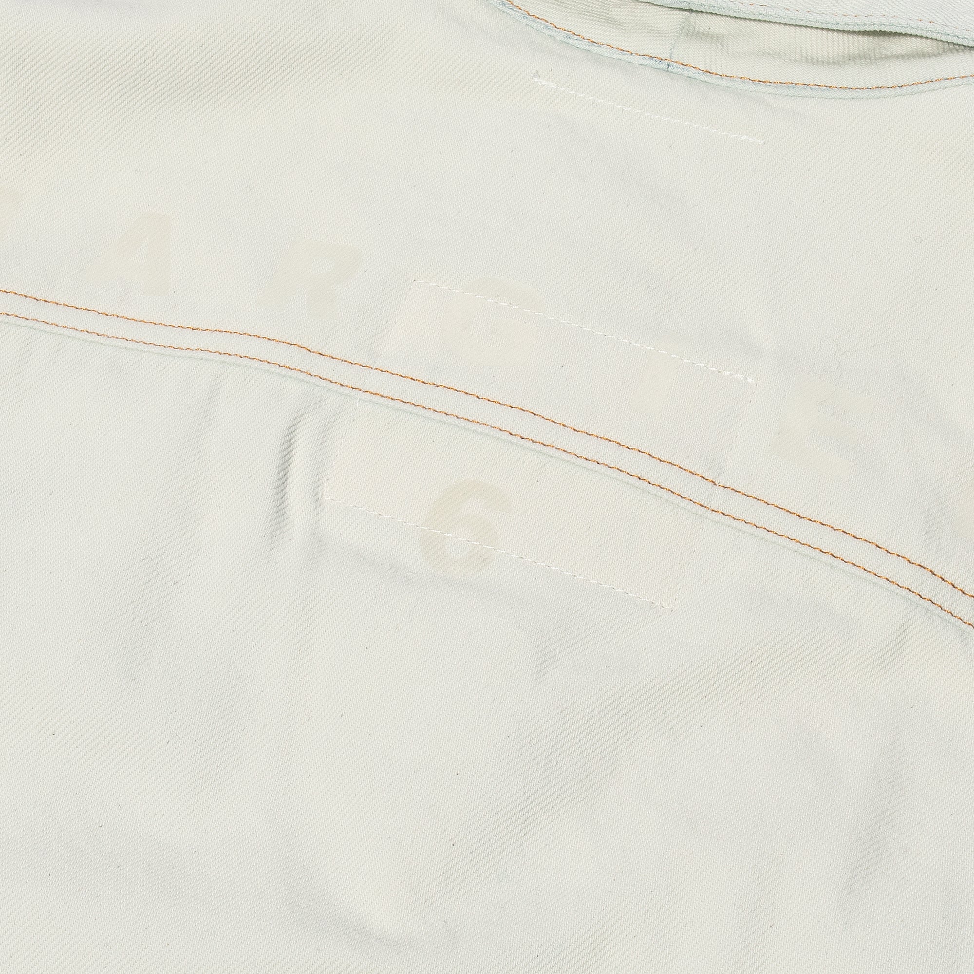 Maison Margiela MM6 Womens Cotton Denim Cropped Jacket White - Image 4