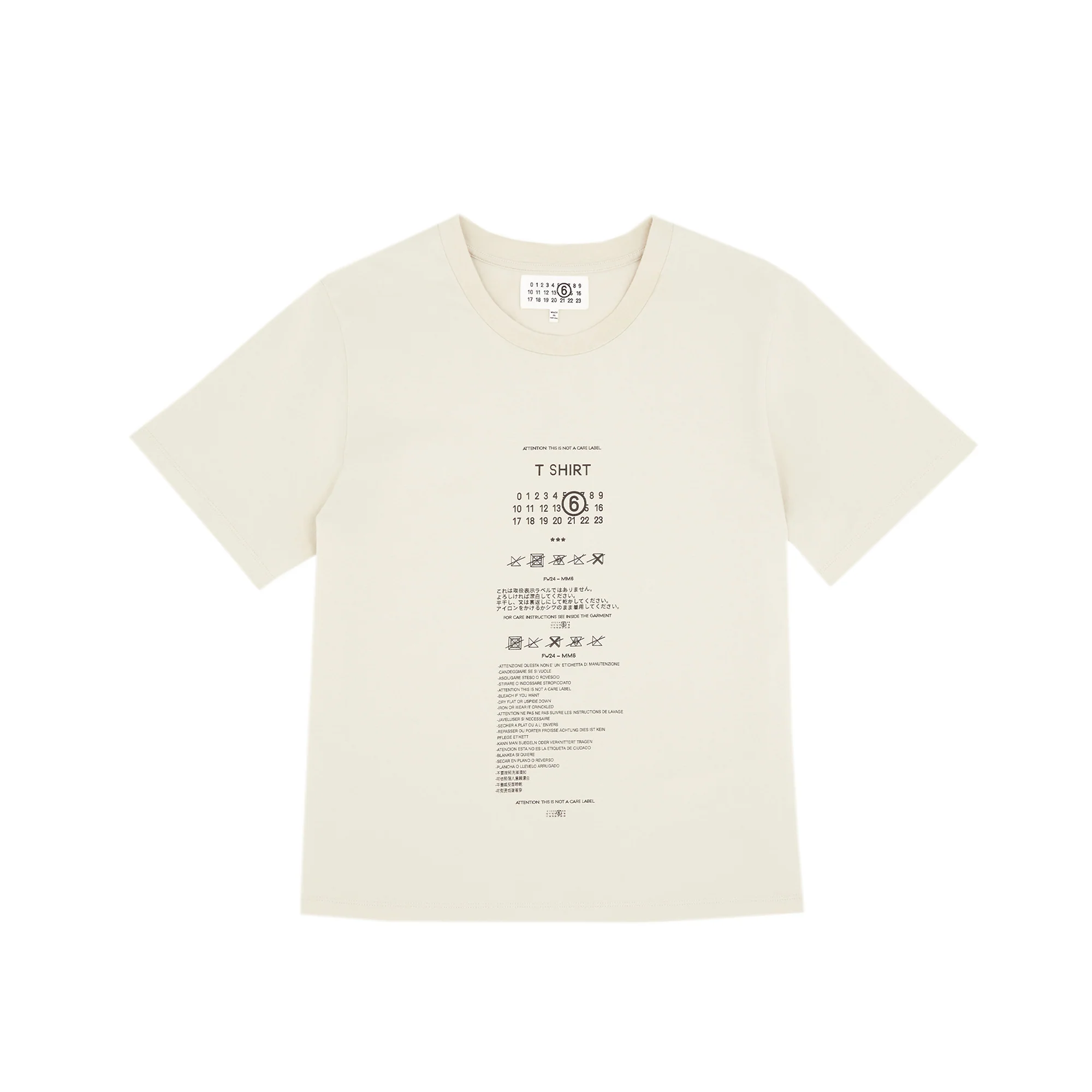MM6 Maison Margiela Womens Care Label Print Tee