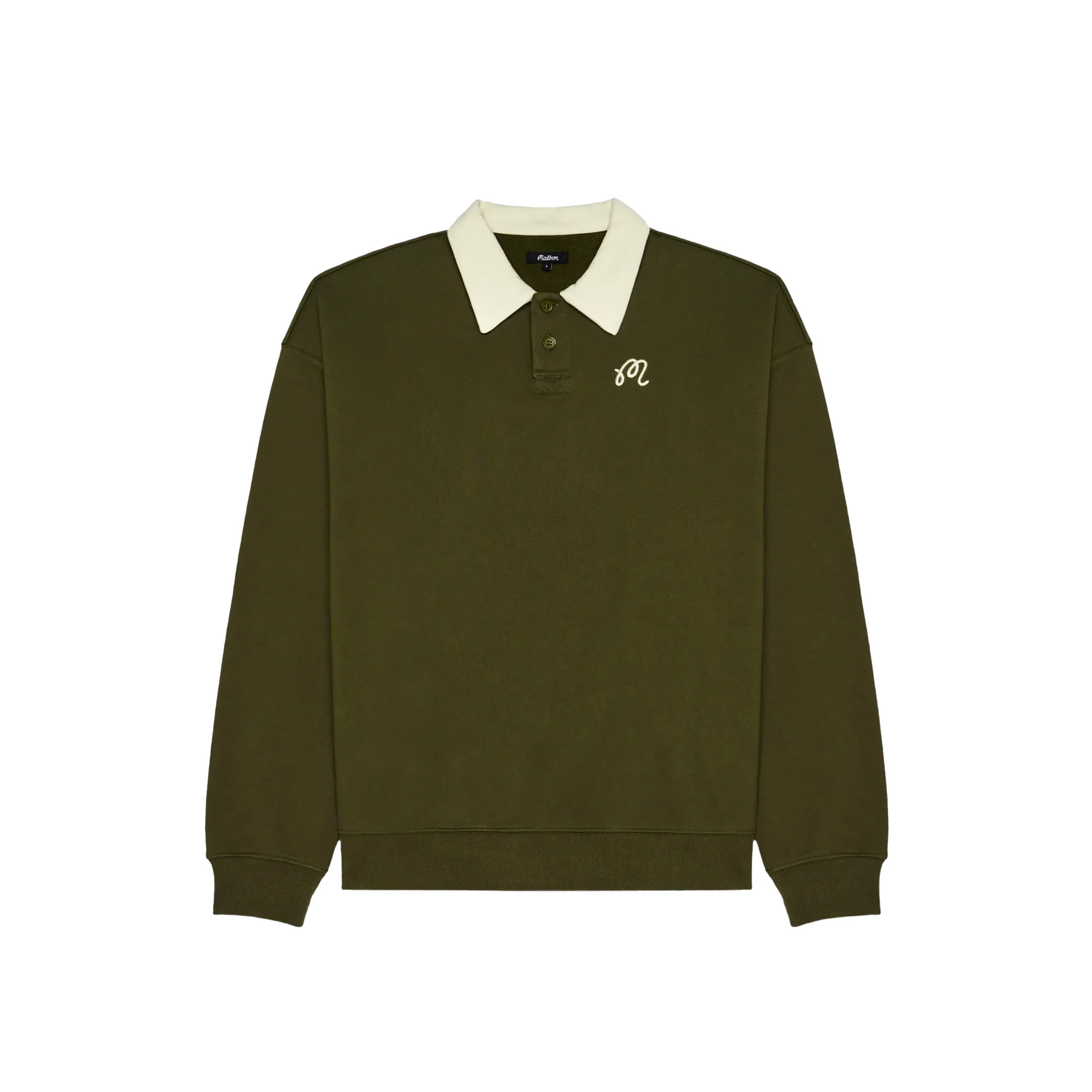 Malbon Golf Mens Artigianale Collared Crewneck