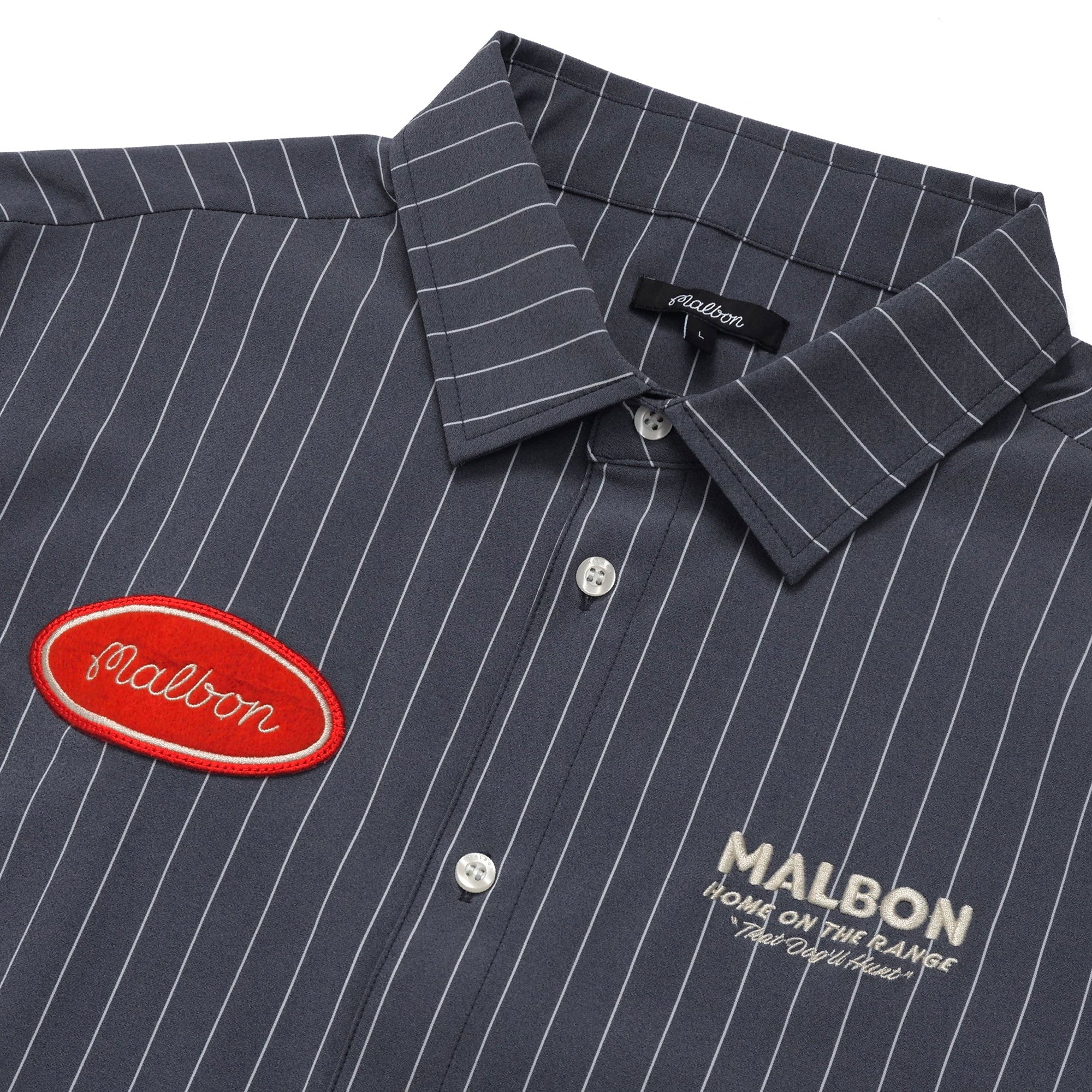 Malbon Golf Mens Farson Cotton Poplin Shirt - Image 2