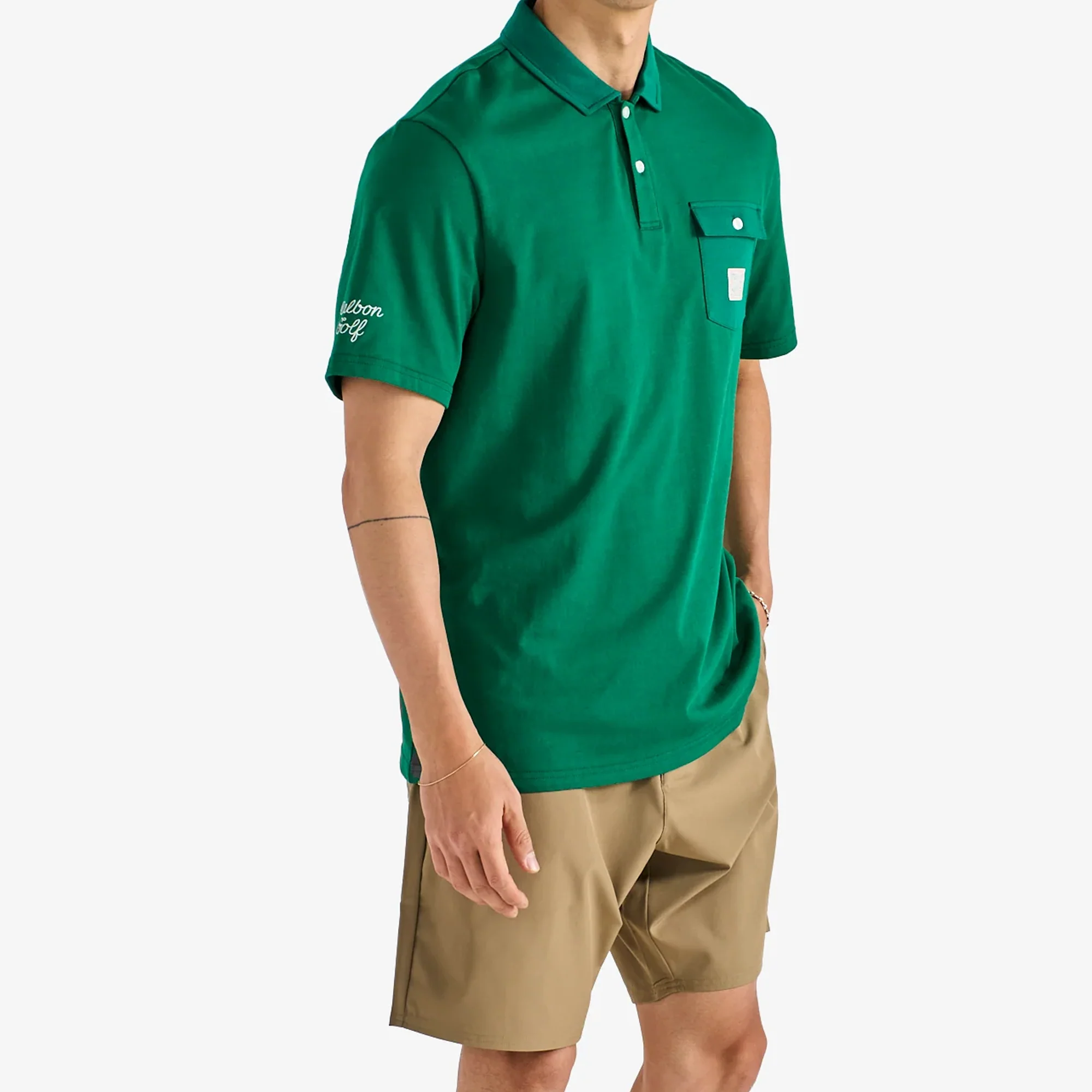 Malbon Golf Mens Jovis Solid Polo Shirt - Image 3