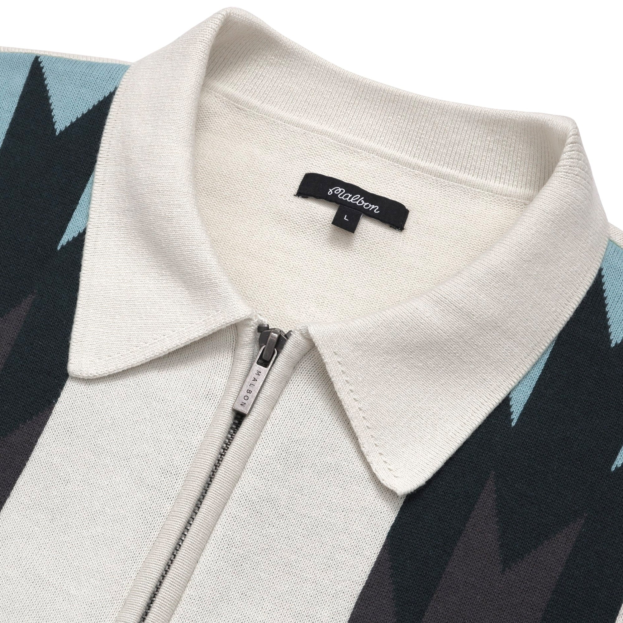 Malbon Golf Mens Sundance Intarsia Knit Polo - Image 3