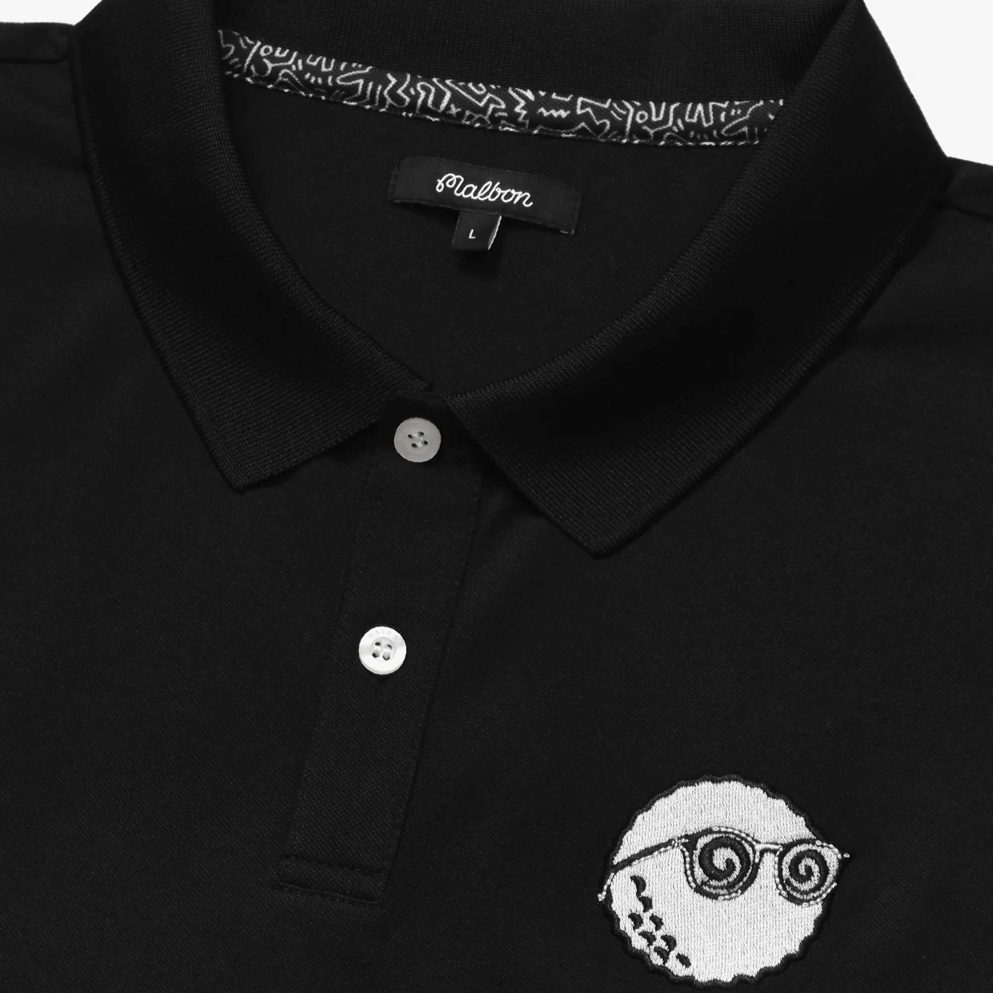 Malbon x Keith Haring Mens Performance Pigue Polo Shirt - Image 3