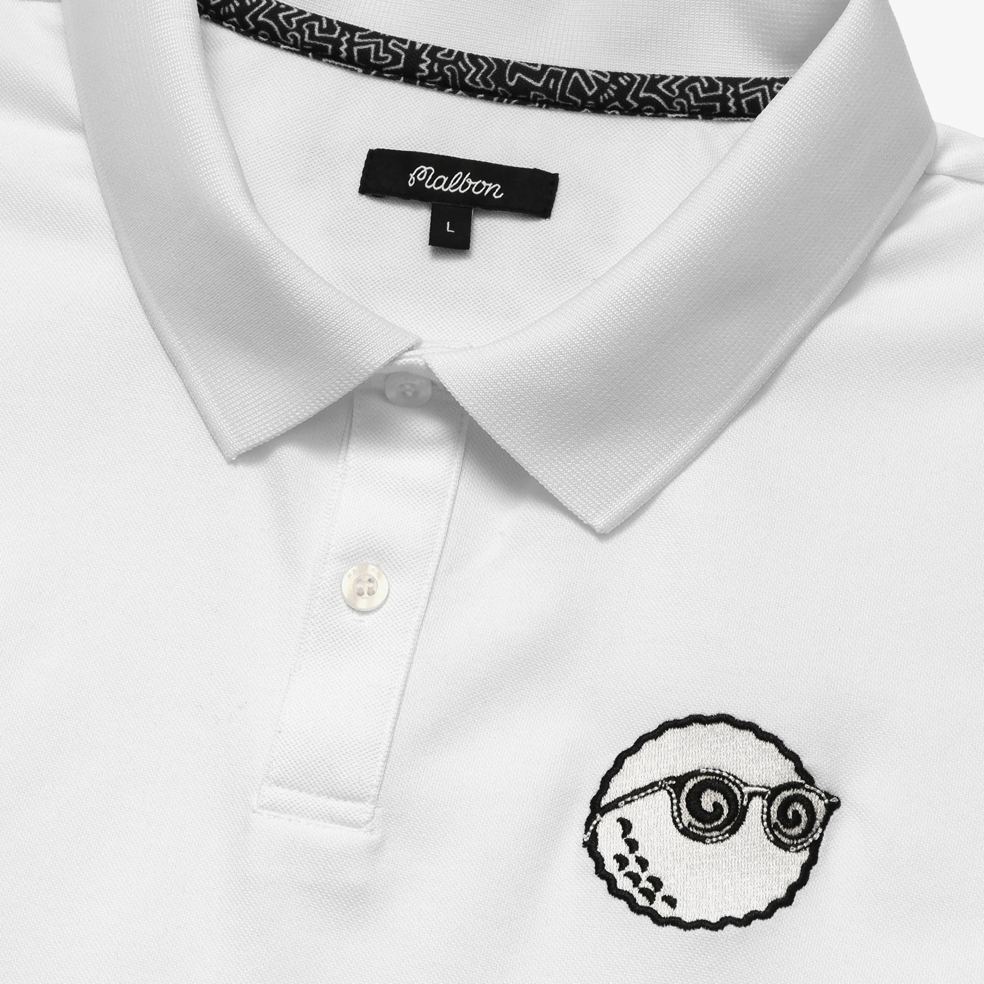 Malbon x Keith Haring Mens Performance Pigue Polo Shirt - Image 3