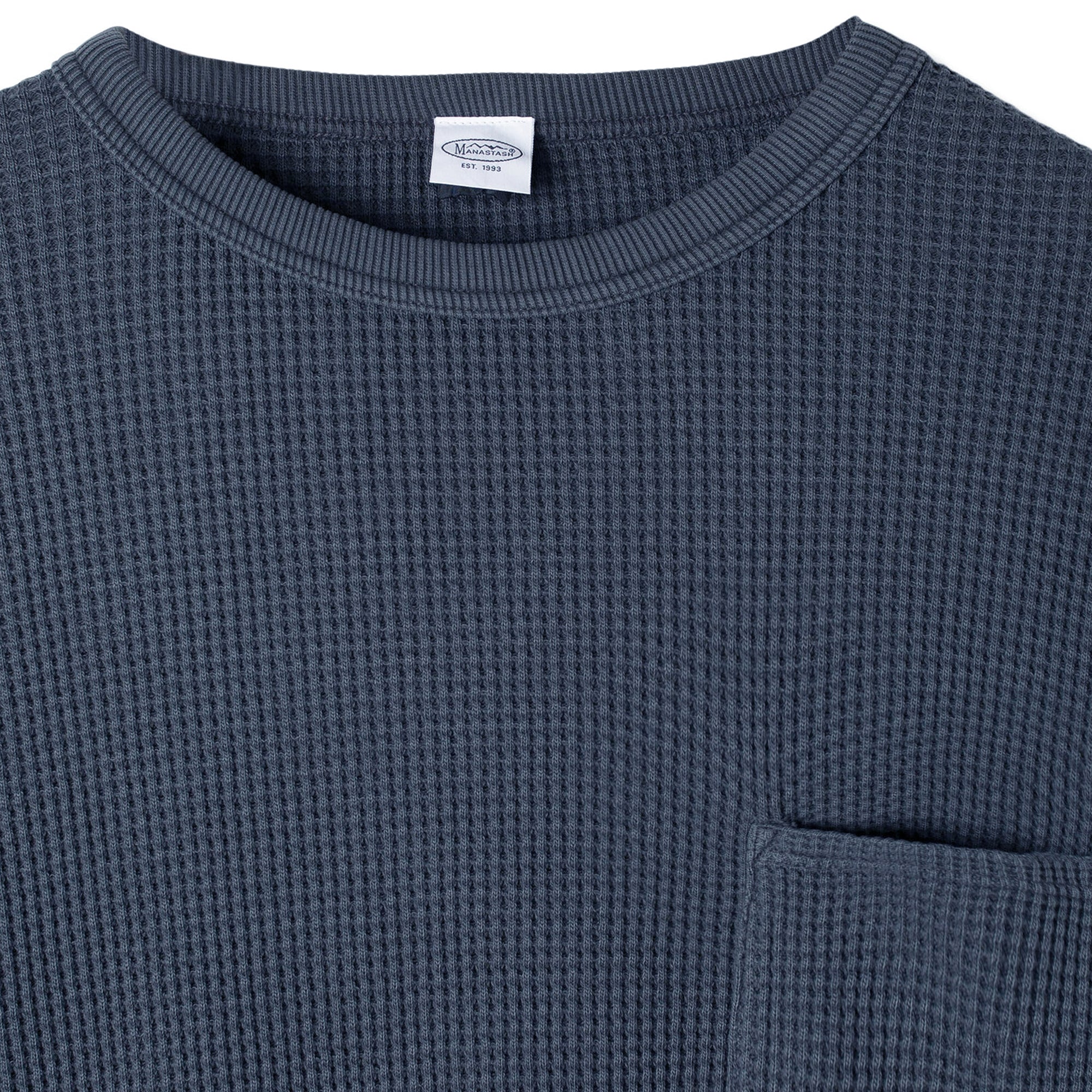 Manastash Mens Heavy Snug Thermal LS Tee (Blue Gray) - Image 2