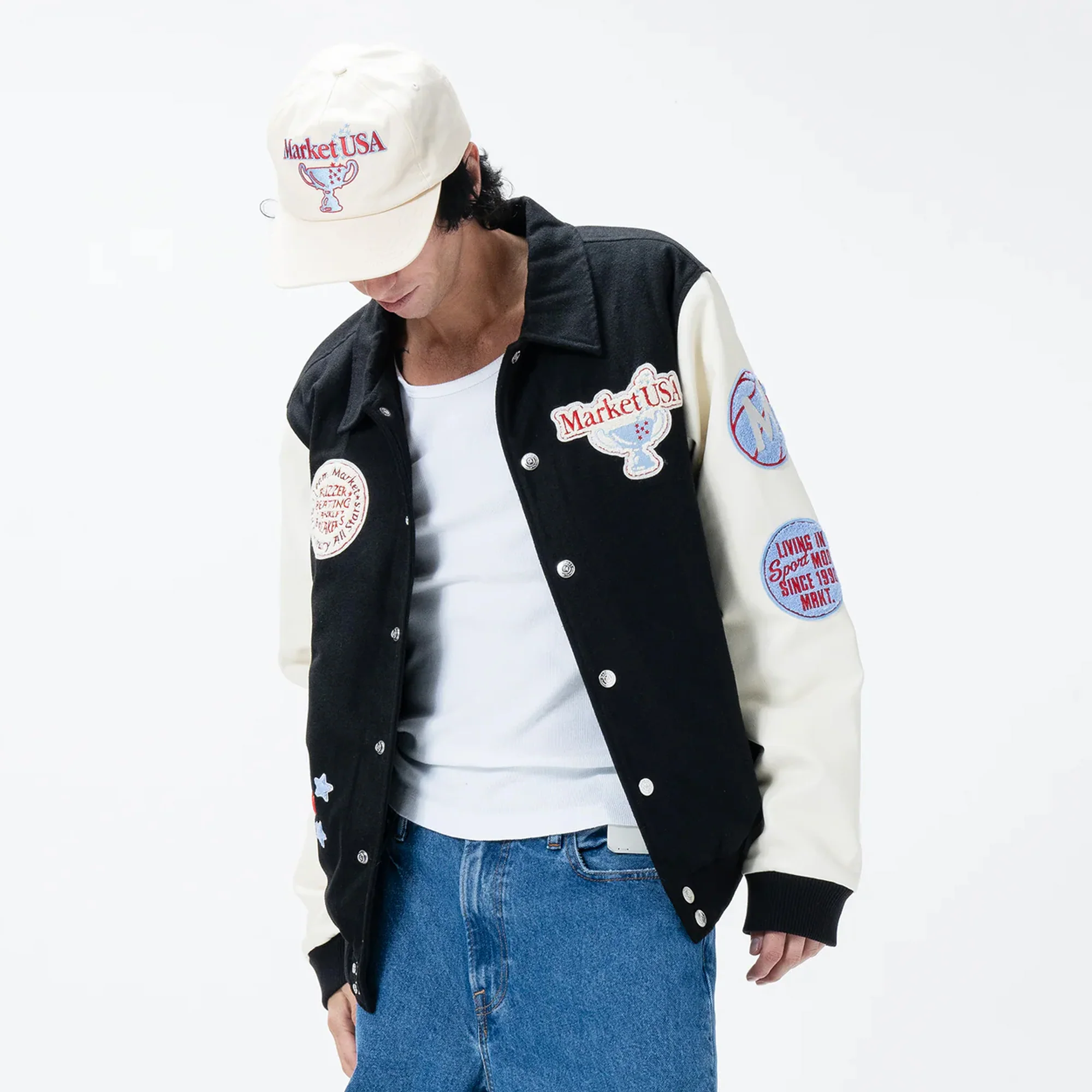 Market Mens 1990 Varsity Jacket - Image 3