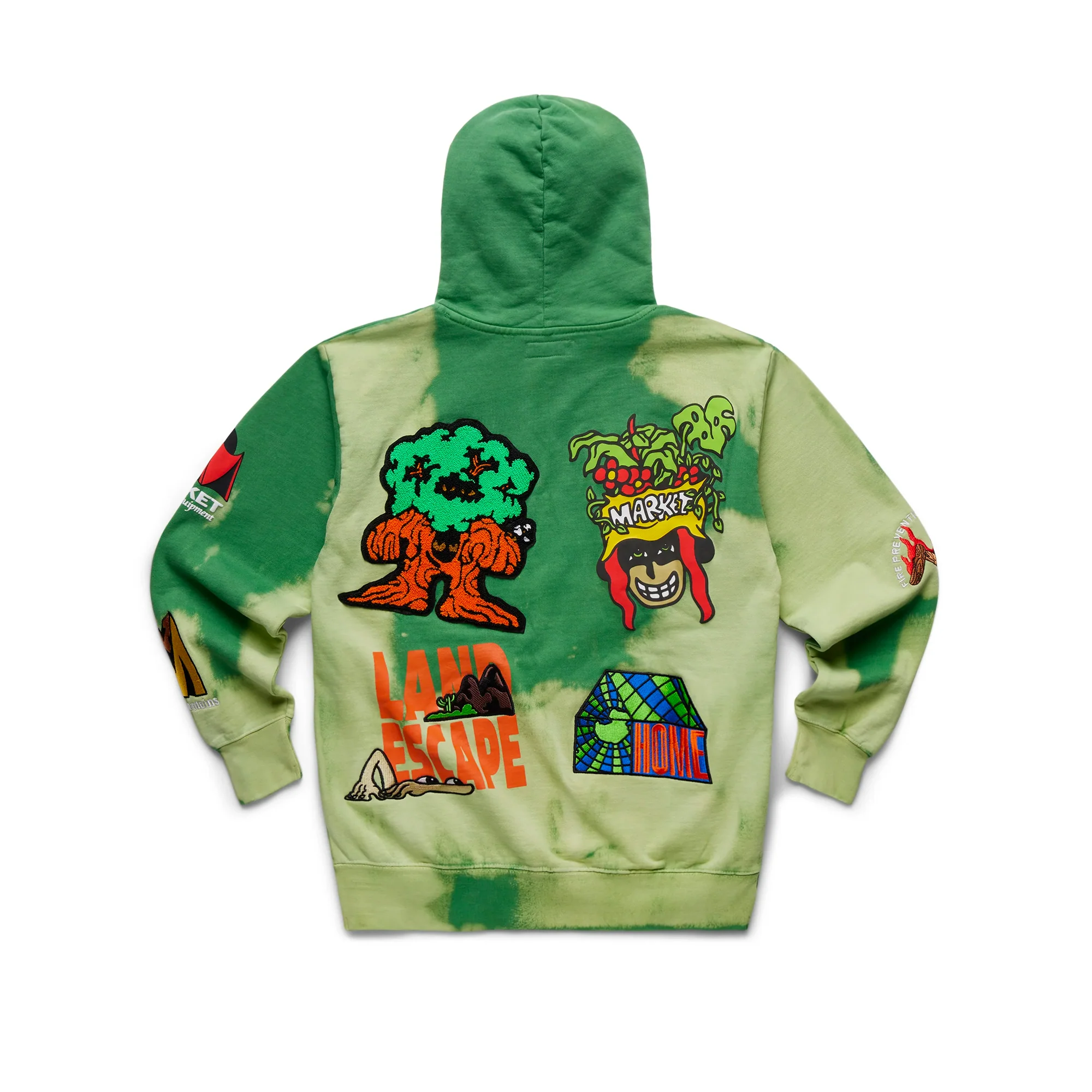 Market Mens Land Escape Tie-Dye Hoodie - Image 2