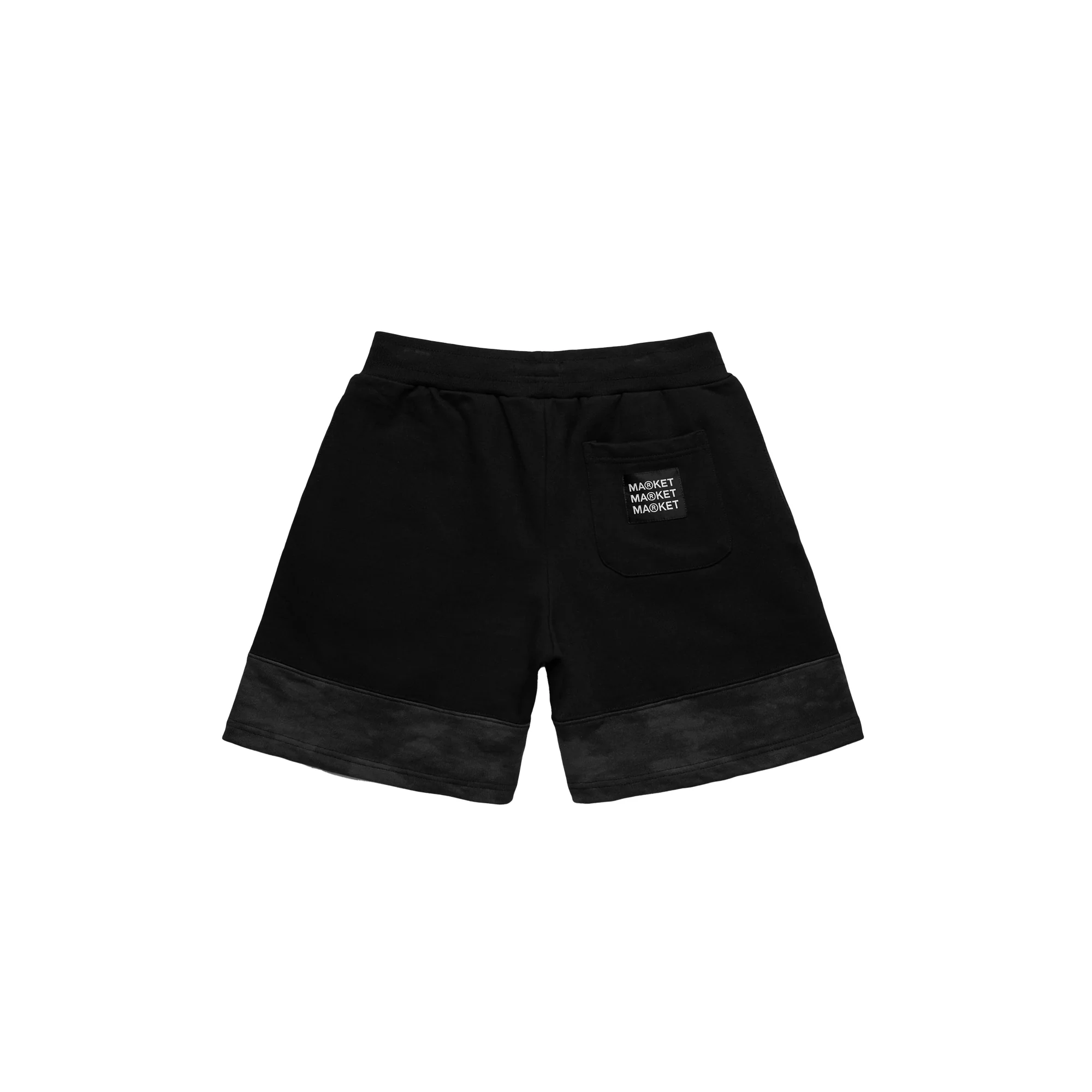 Market Mens Market Split Tie Dye Sweatshorts Black - Image 2