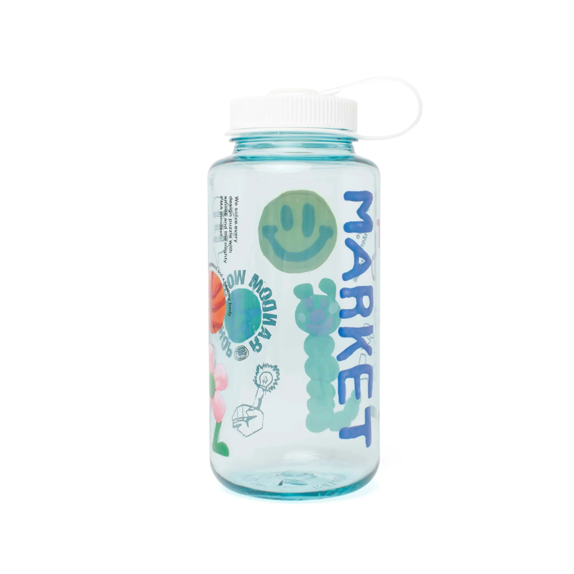 MARKET Smiley Collage Water Bottle - Image 2