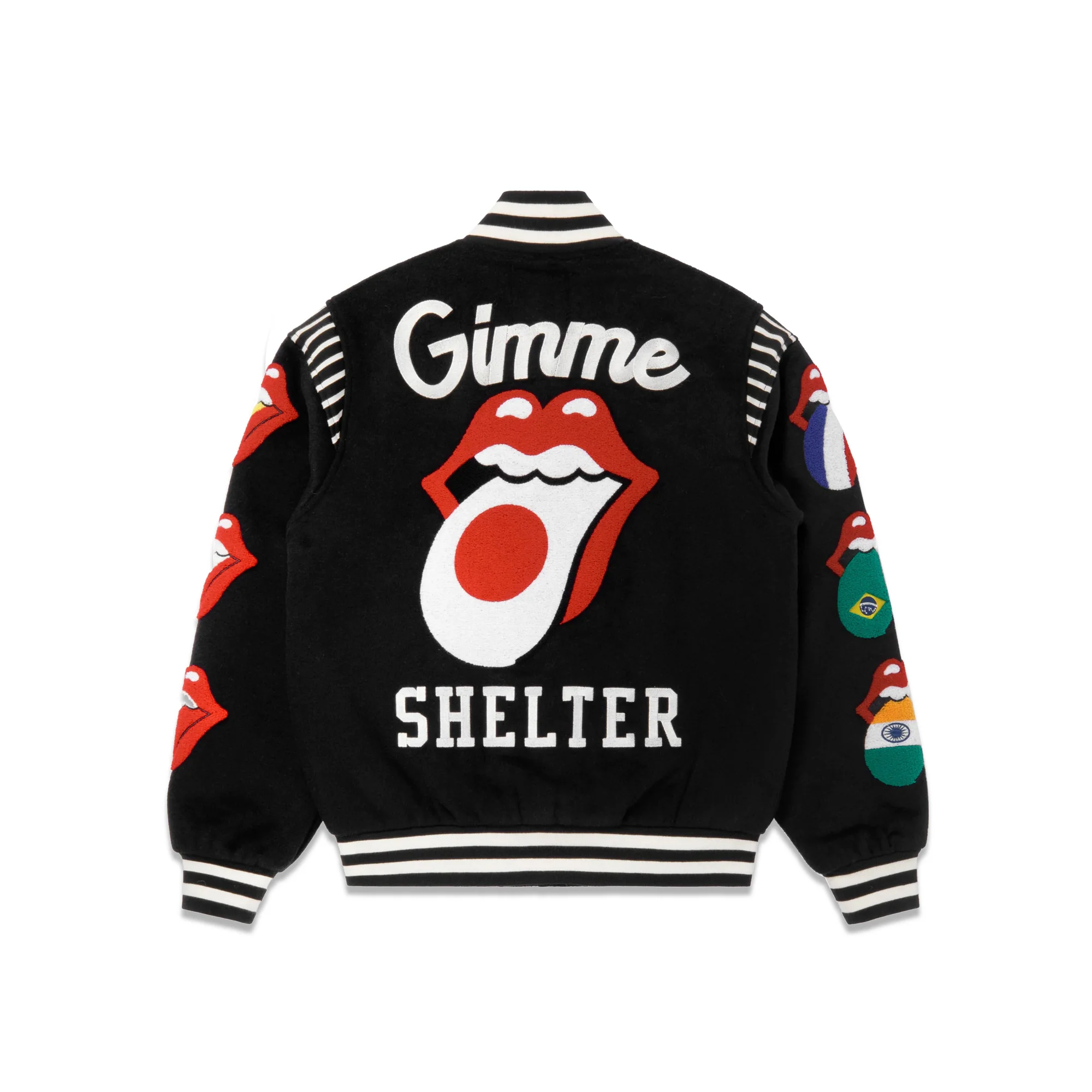 Market x Rolling Stones Mens World Flag Varsity Jacket - Image 2