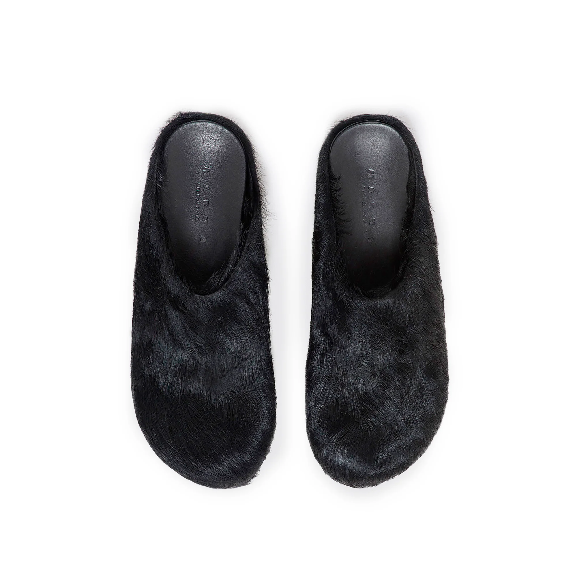 Marni Mens Long Hair Fussbett Sabot Mule - Image 4