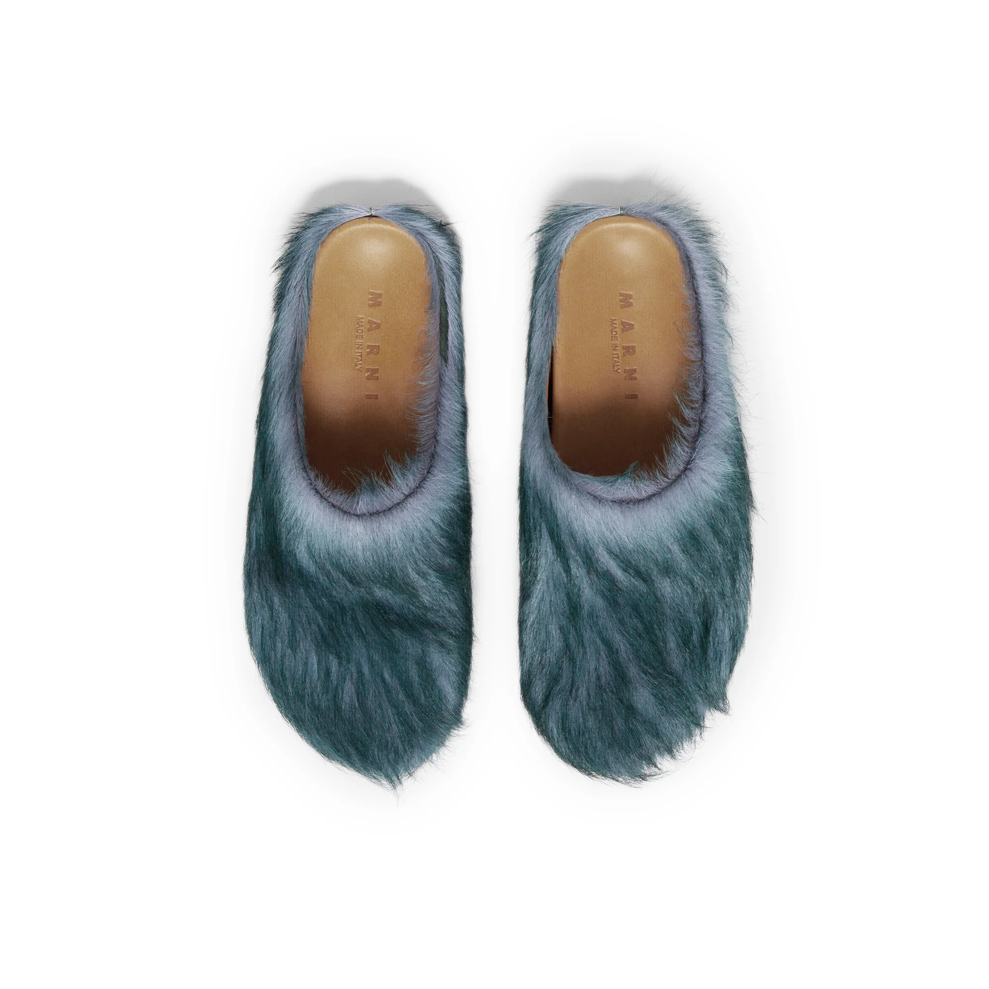 Marni Mens Long Hair Fussbett Sabot Mule - Image 4