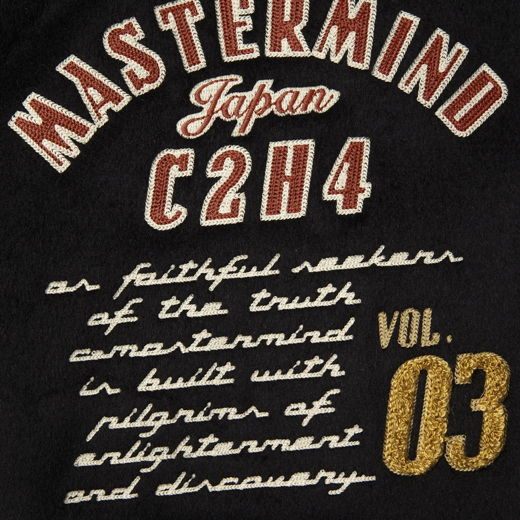 Mastermind JAPAN x C2H4 Mens Curvilinear Varsity Jacket - Image 3