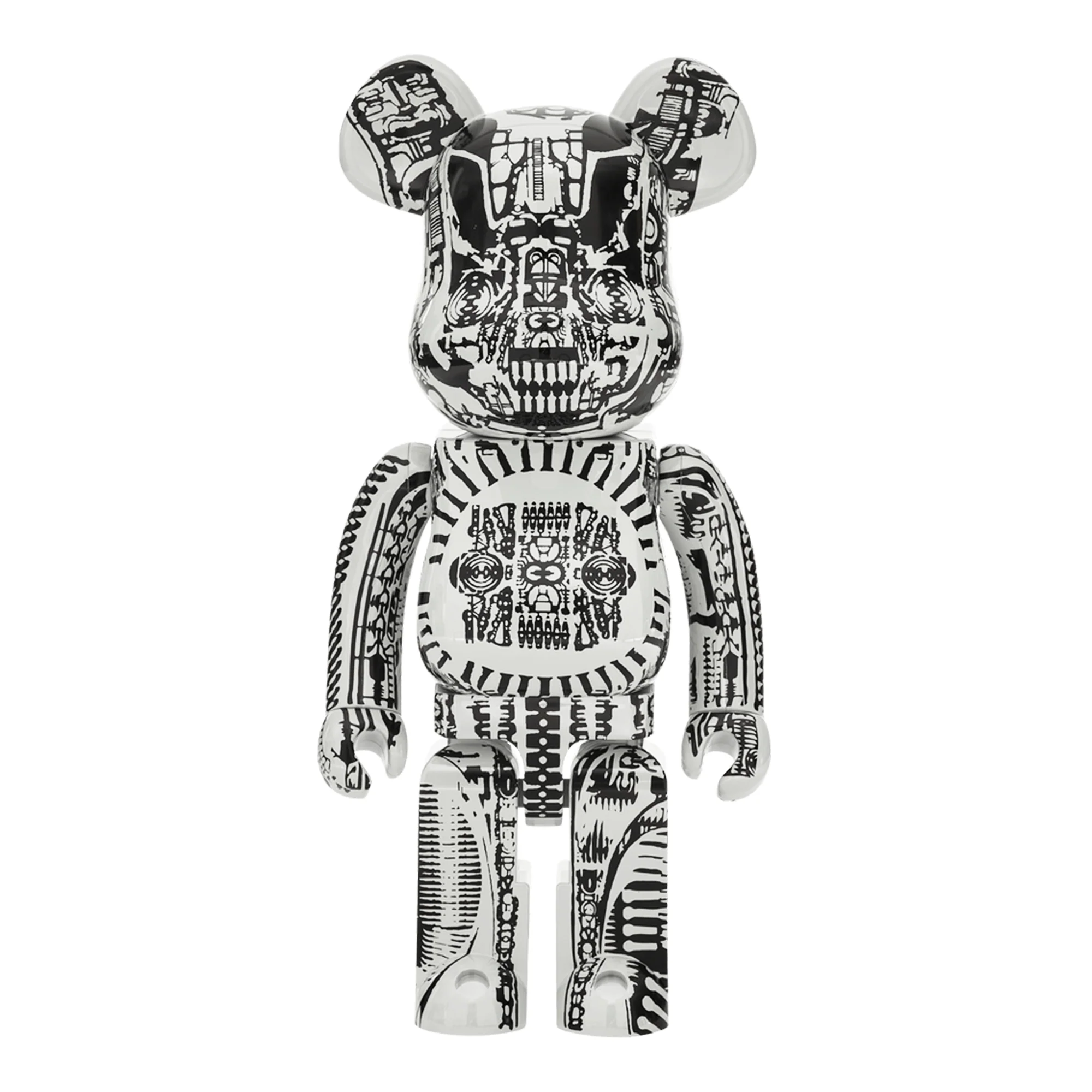 Medicom H.R. Giger 1000% Bearbrick 'White Chrome'