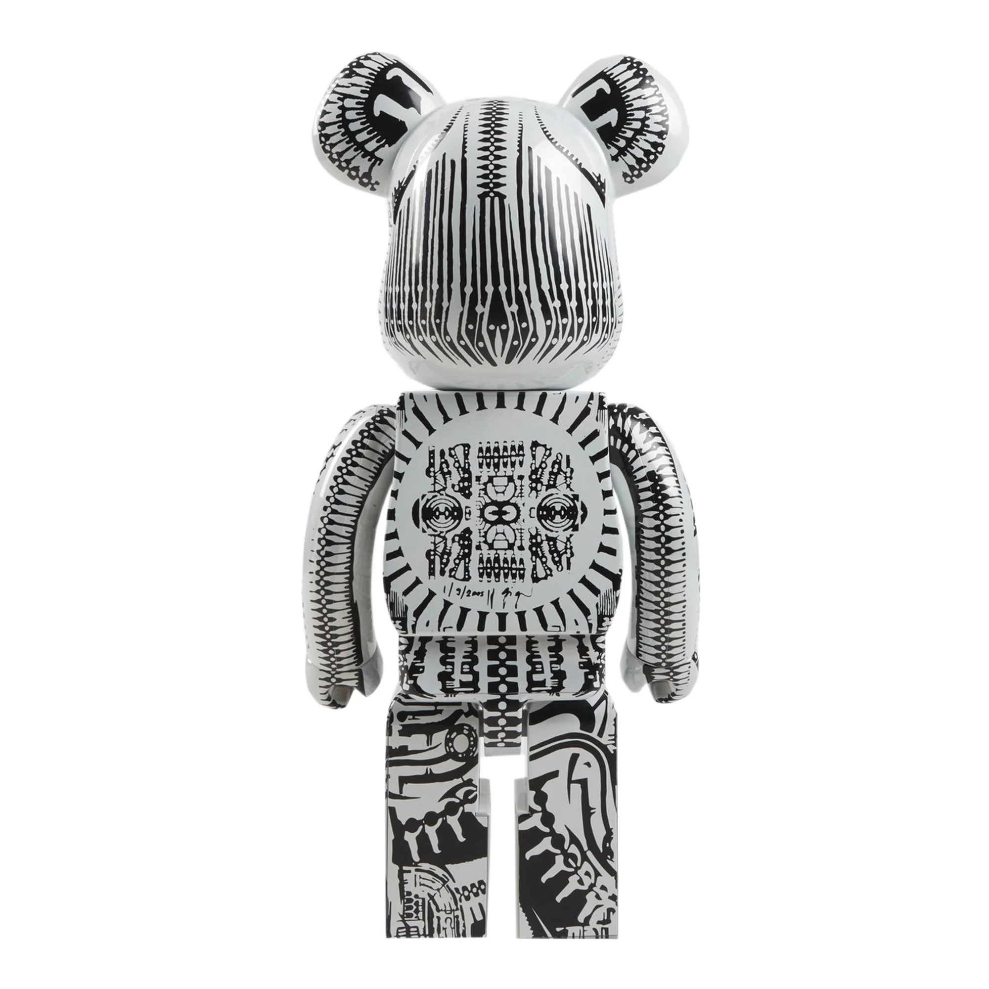 Medicom H.R. Giger 1000% Bearbrick 'White Chrome' - Image 2