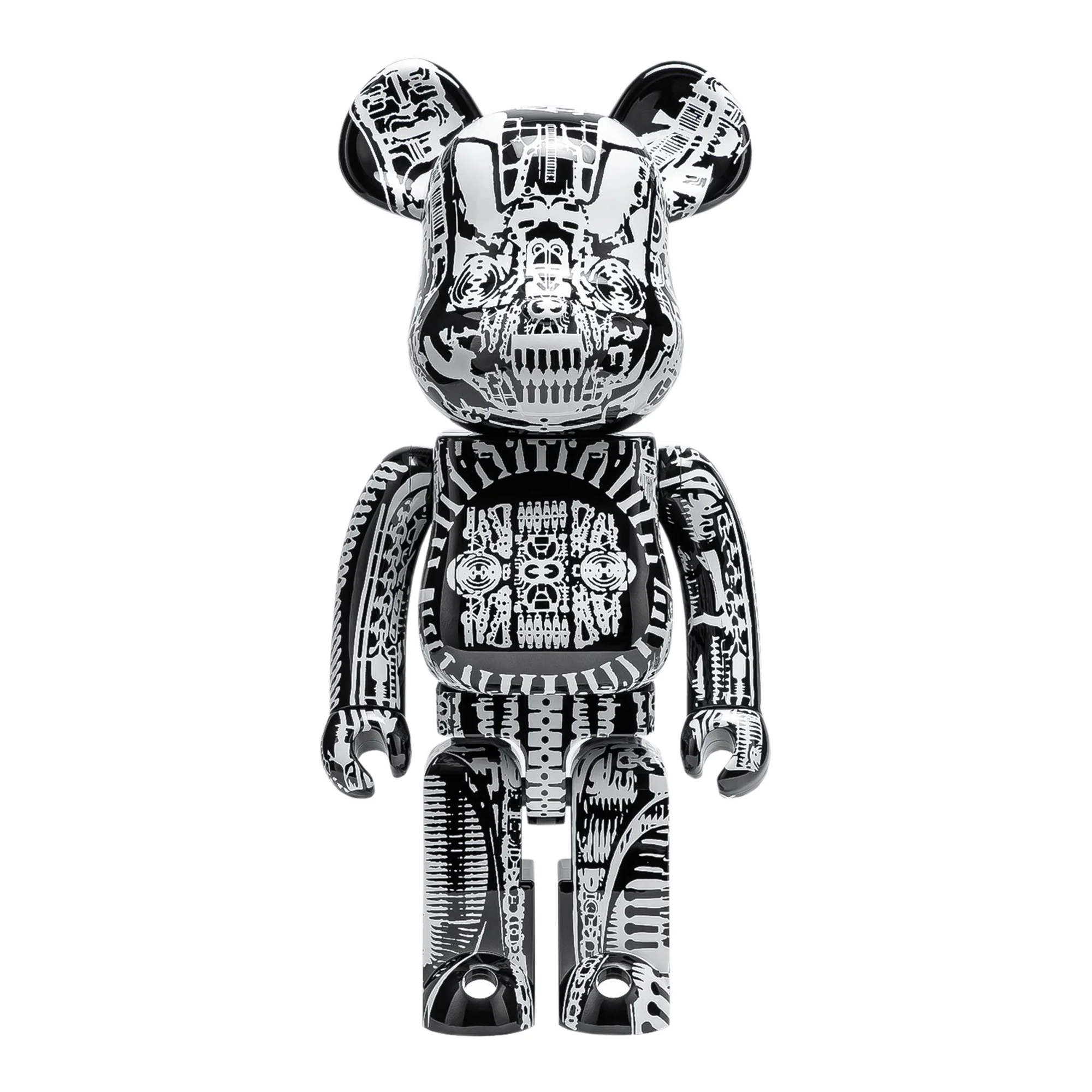 Medicom H.R. Giger 1000% Bearbrick 'Black Chrome'