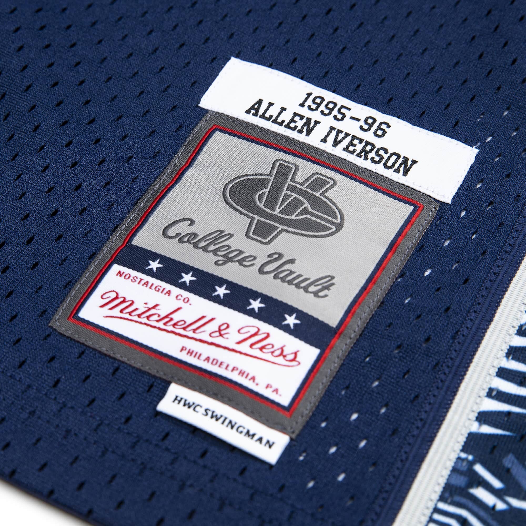 Mitchell & Ness Mens Allen Iverson Georgetown University Swingman Jersey 'Navy' - Image 3