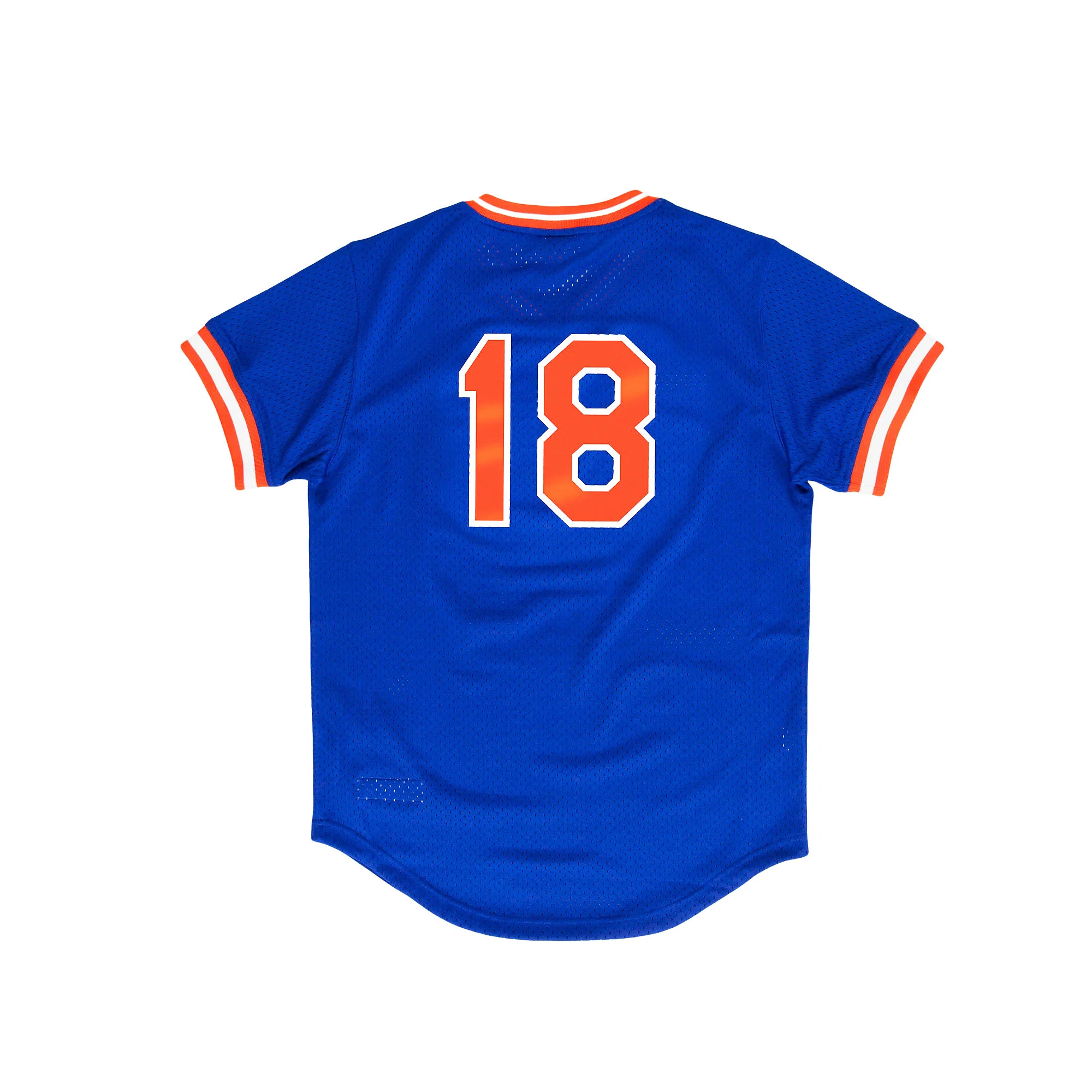 Mitchell & Ness Men's Darryl Strawberry Authentic Mesh BP Jersey- Orange - Image 3