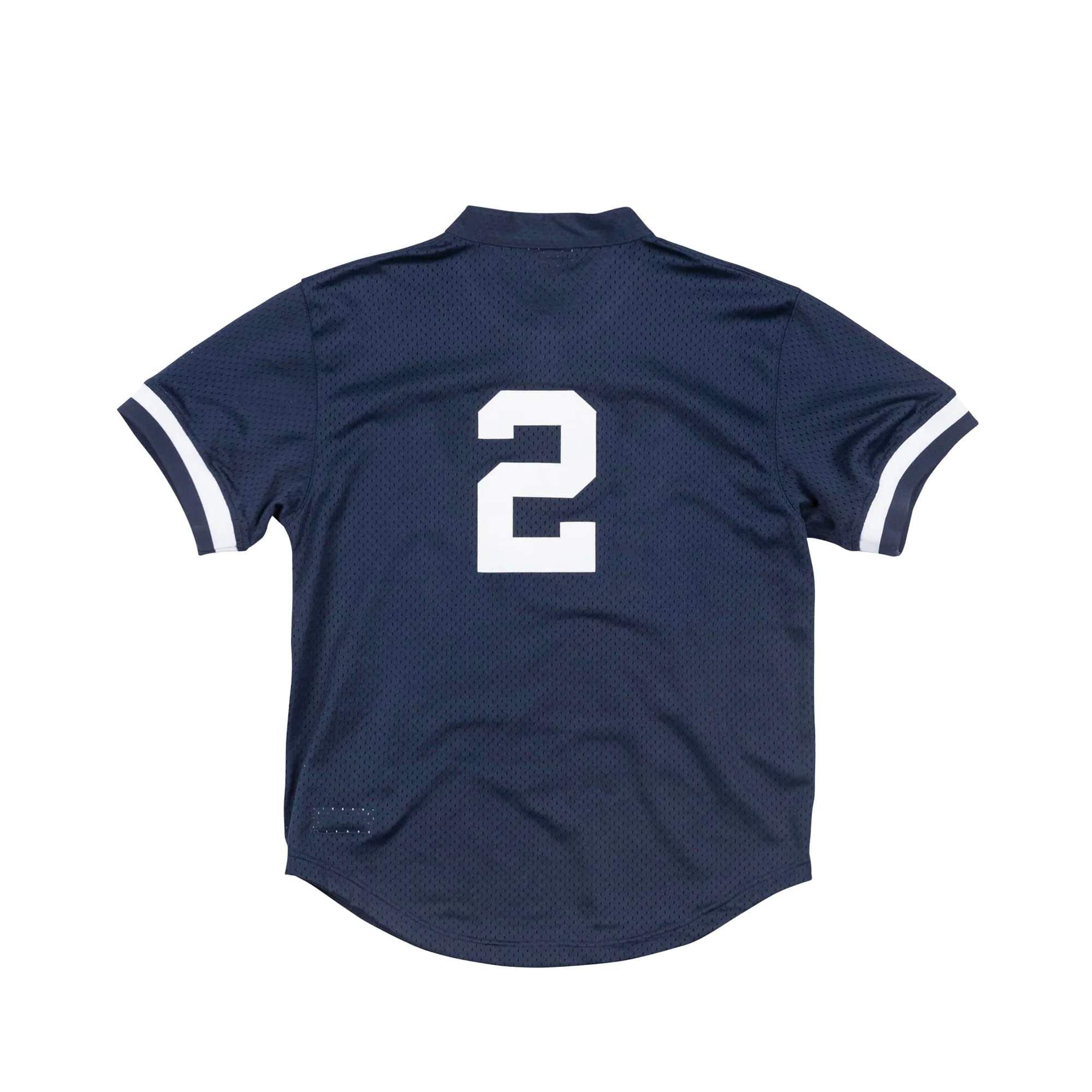 Mitchell & Ness Mens NY Yankees Authentic BP Pullover Jersey - Derek Jeter 'Navy' - Image 2