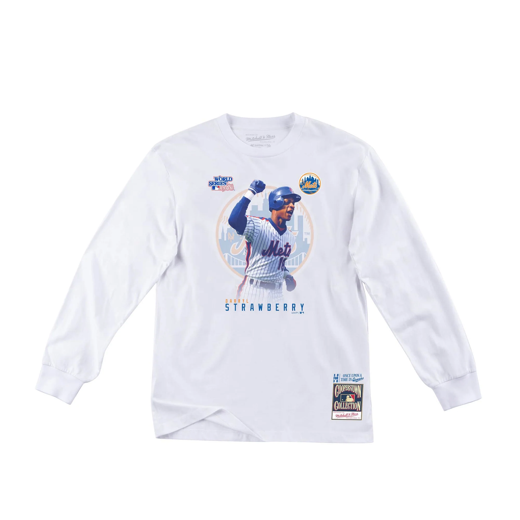 Mitchell & Ness Mens NYM The Straw Man Tee 'White'