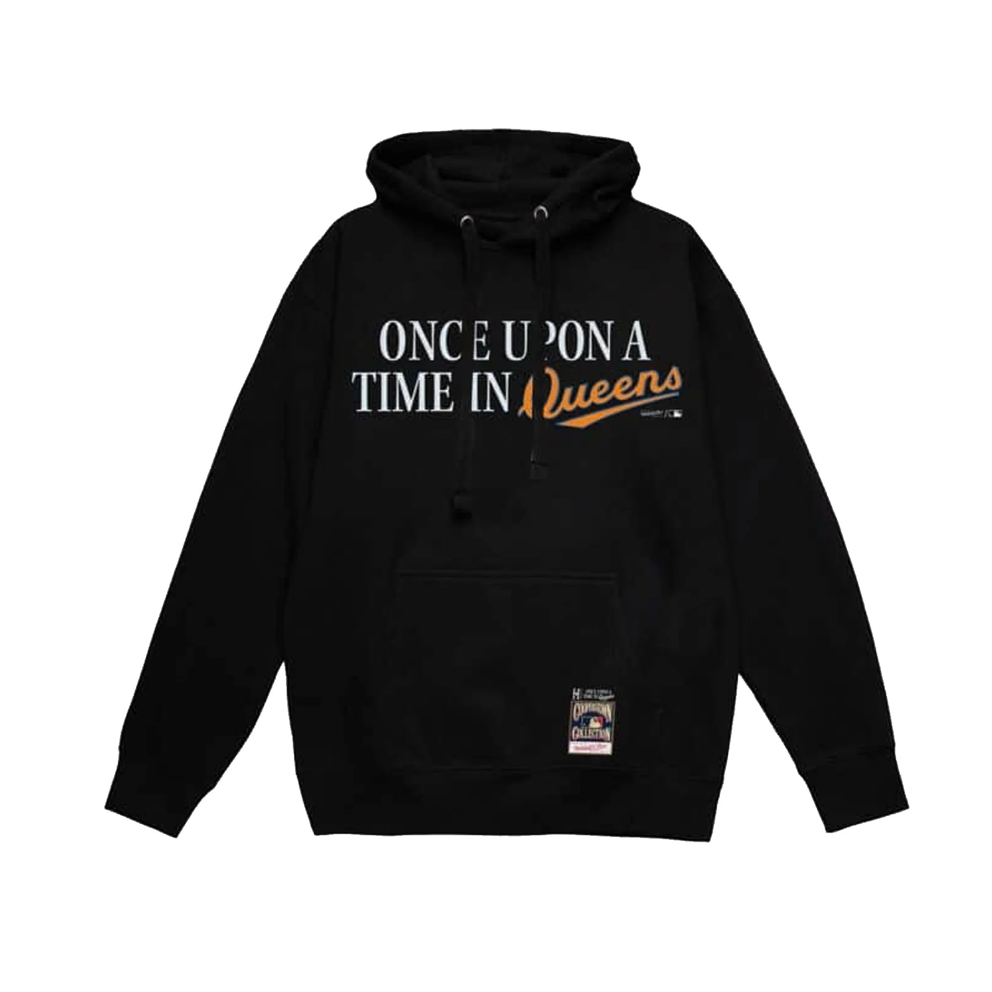 Mitchell & Ness Mens Branded Bad Guys Pullover Collab Hoodie 'Black'