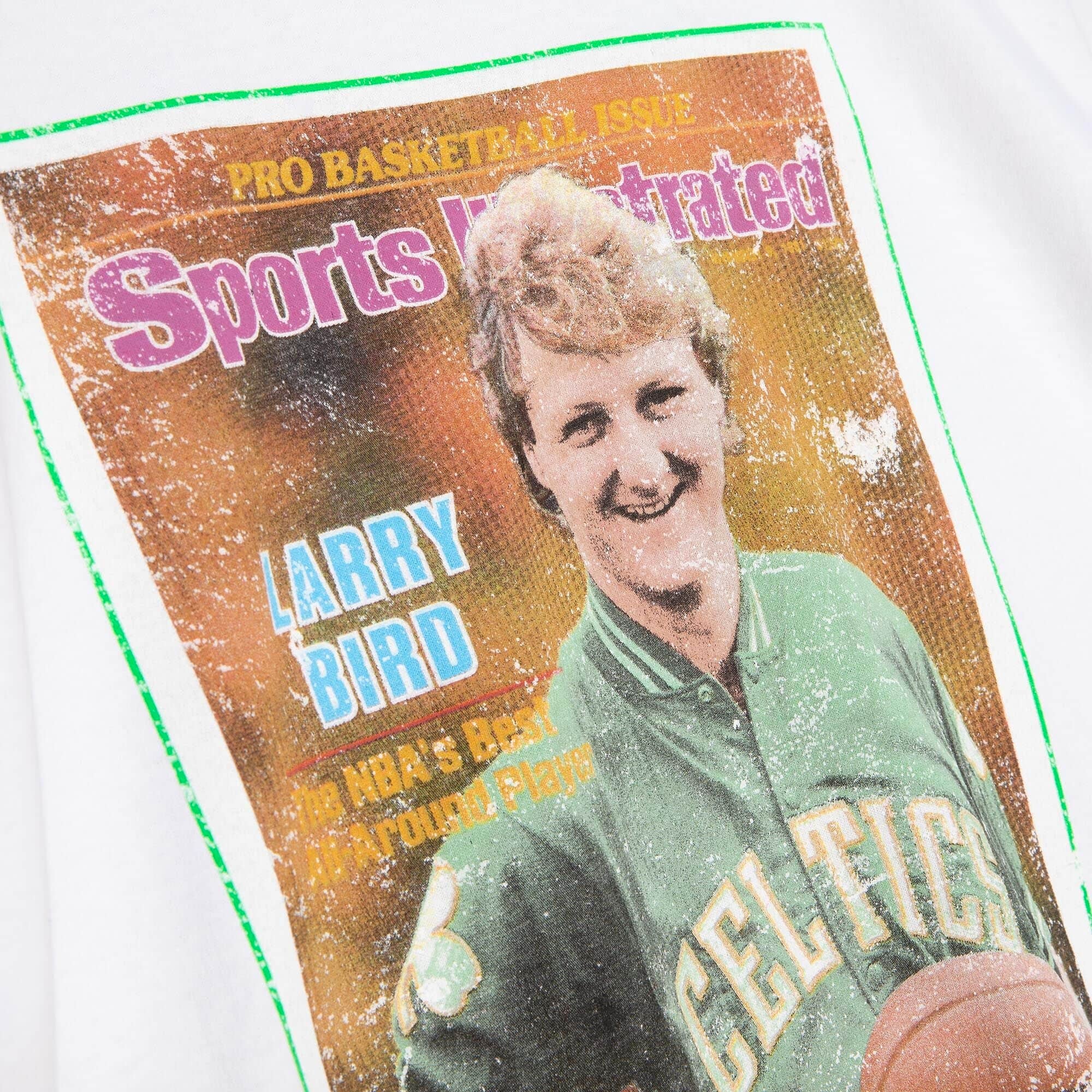 Mitchell & Ness Boston Celtics Larry Bird SI Photo Tee 'White' - Image 2