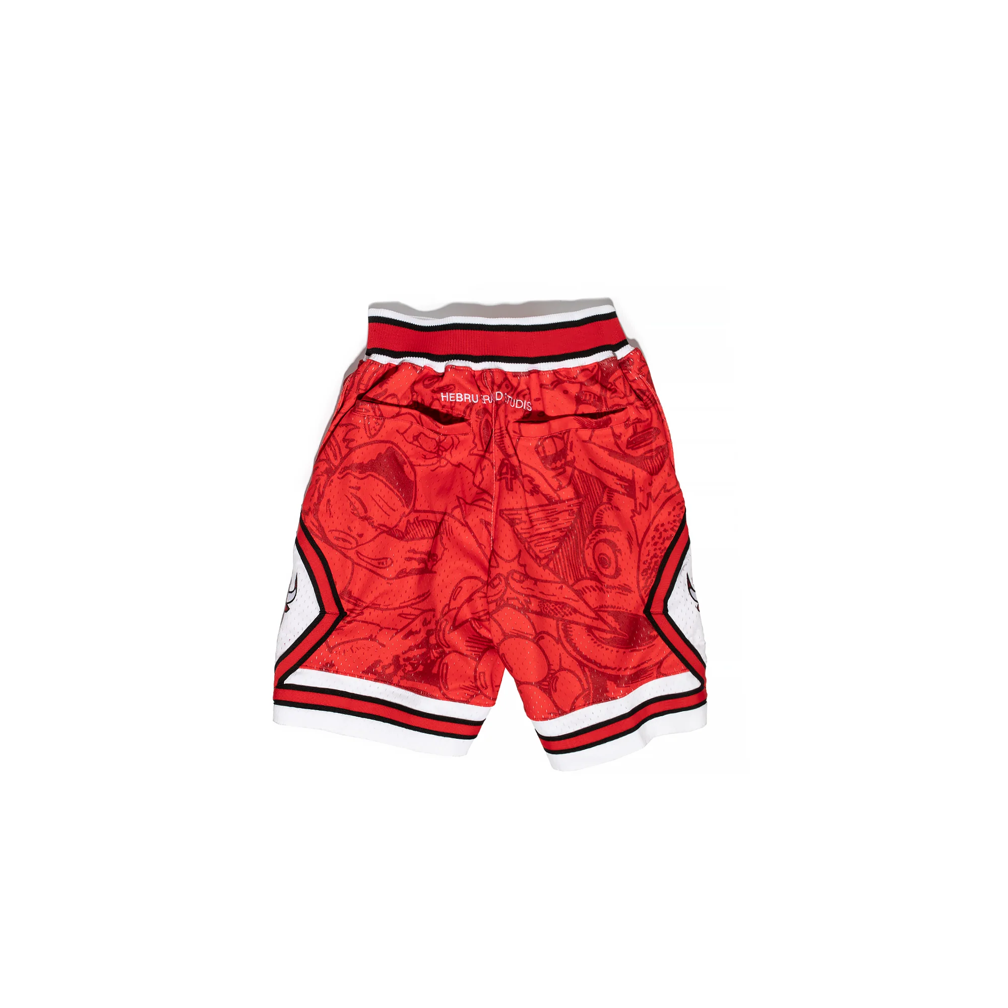 Michell & Ness Mens Chicago Bulls Hebru Shorts 'Red' - Image 2