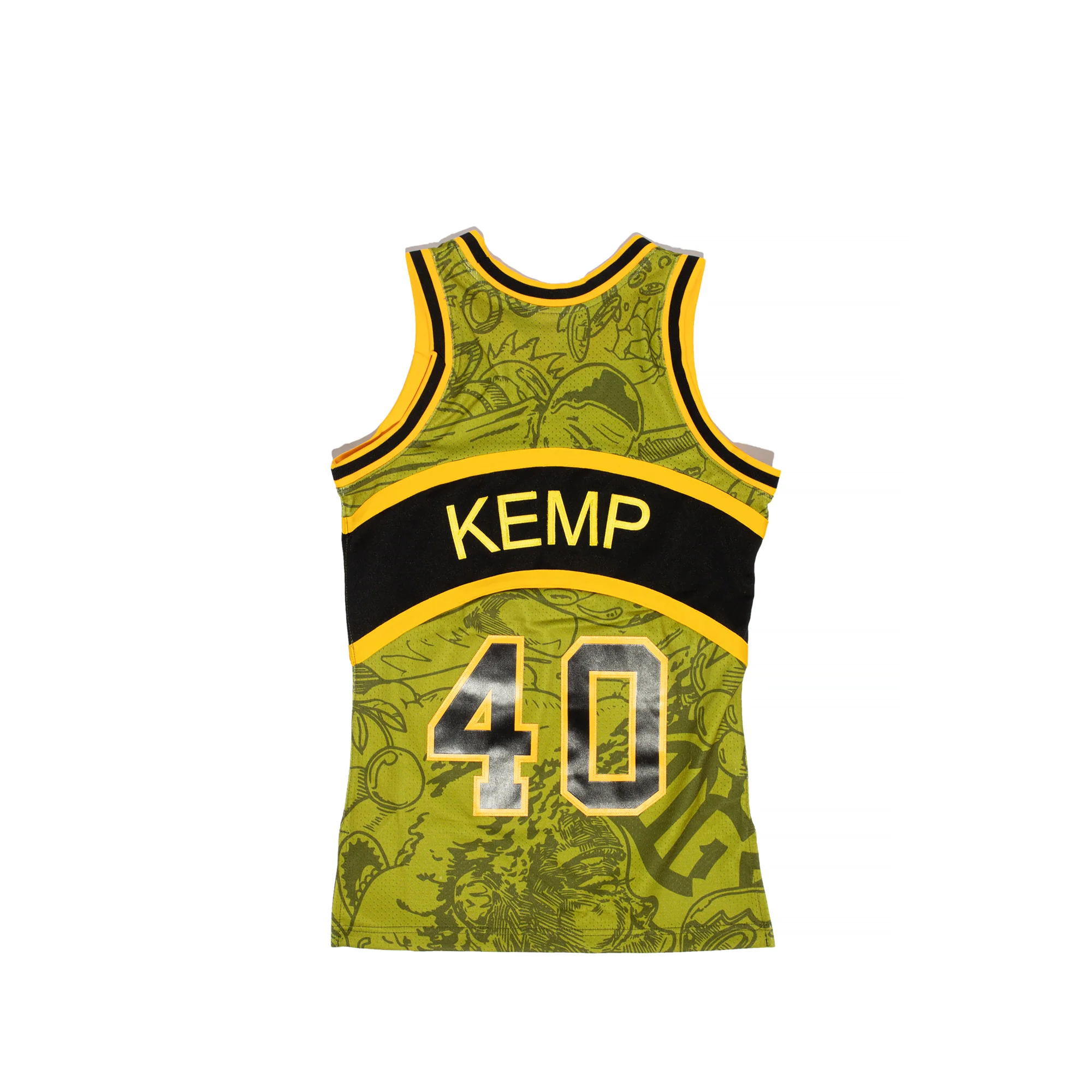 Mitchell & Ness Mens Seattle Supersonics Hebru Shawn Kemp Jersey 'Green/Black' - Image 2