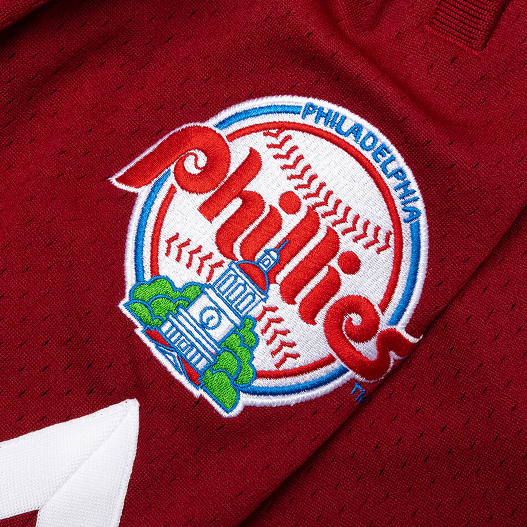 Mitchell & Ness X Just Don Mens Philadelphia Phillies Cooperstown Shorts - Image 4