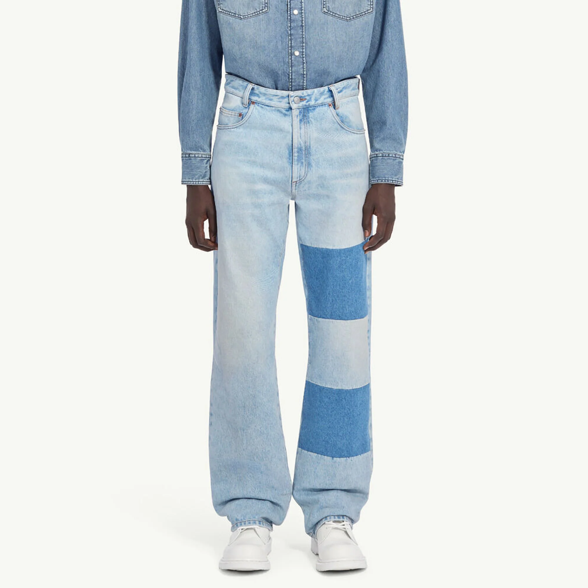 MM6 Maison Margiela Mens Patchwork Jeans - Image 2