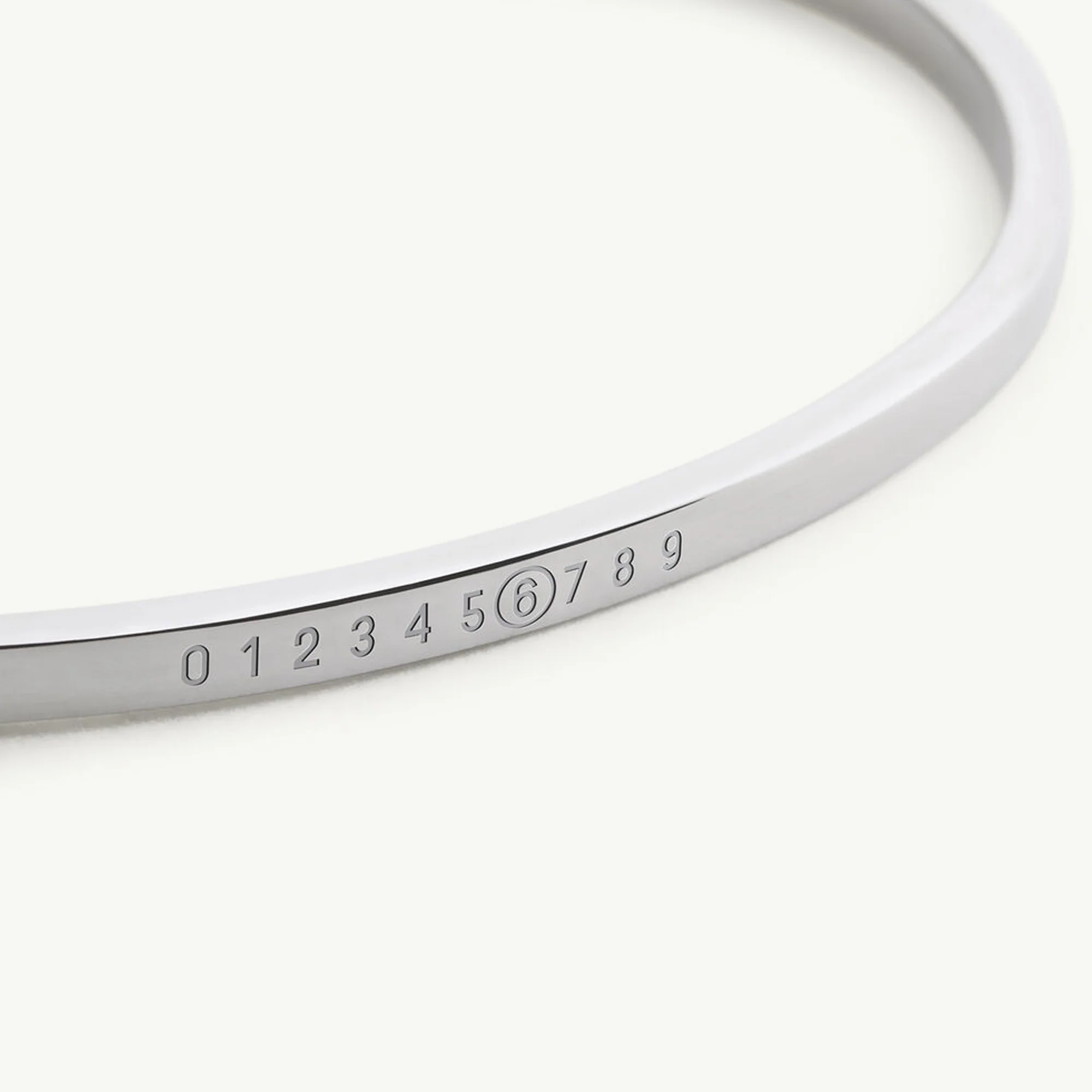MM6 Maison Margiela Minimal Signature Cuff Bracelet - Image 3