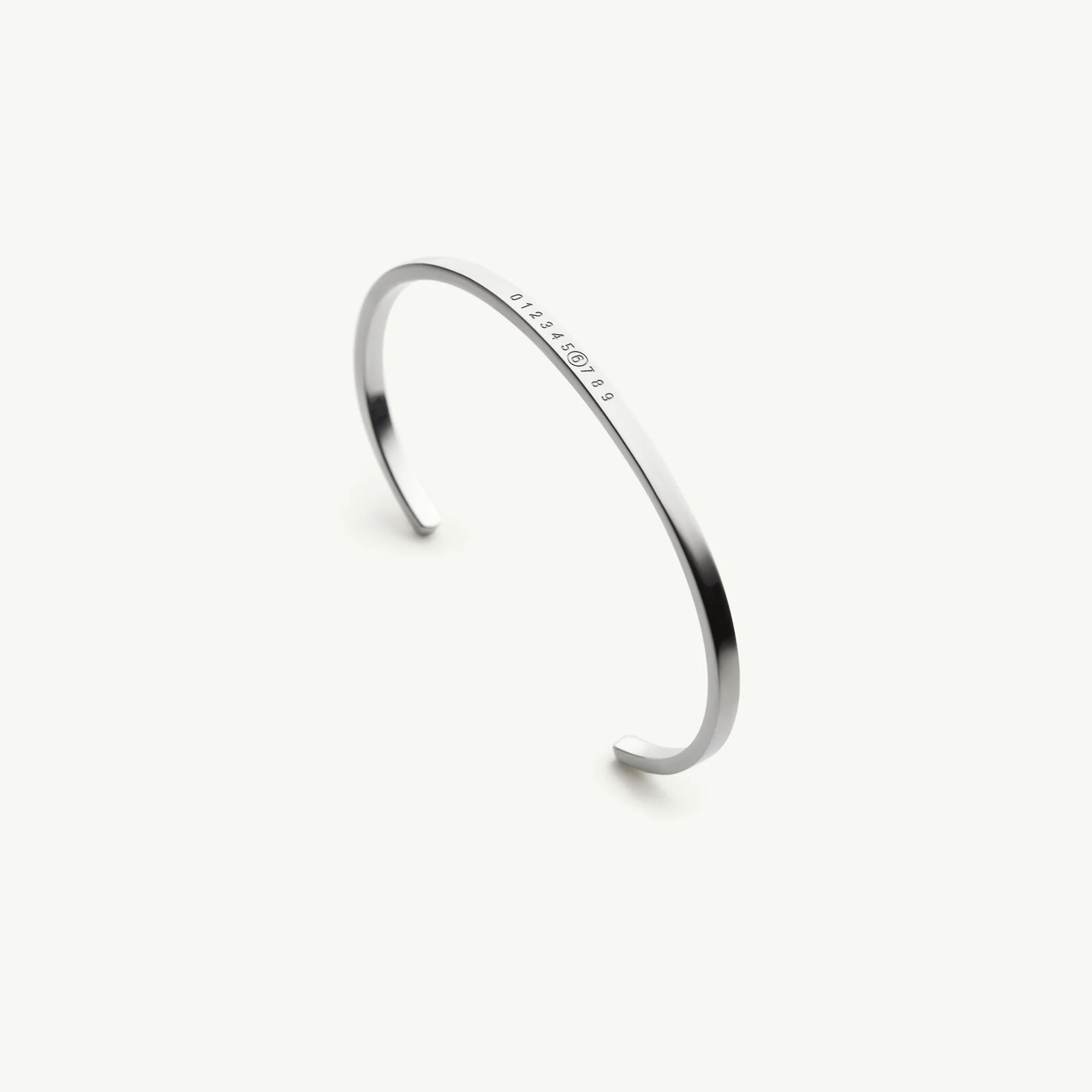 MM6 Maison Margiela Minimal Signature Cuff Bracelet - Image 4