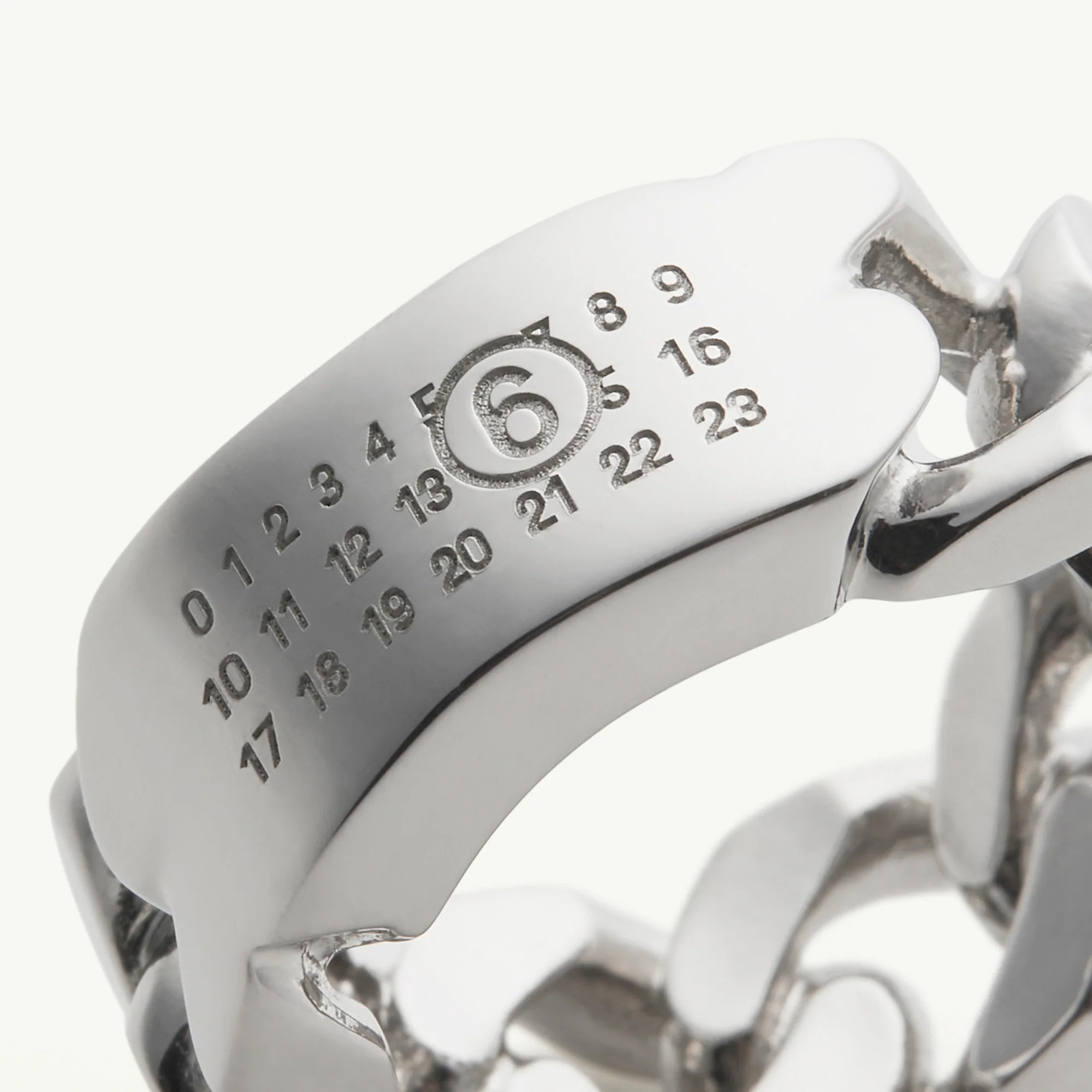 MM6 Maison Margiela Minimal Logo 3mm Ring - Image 4