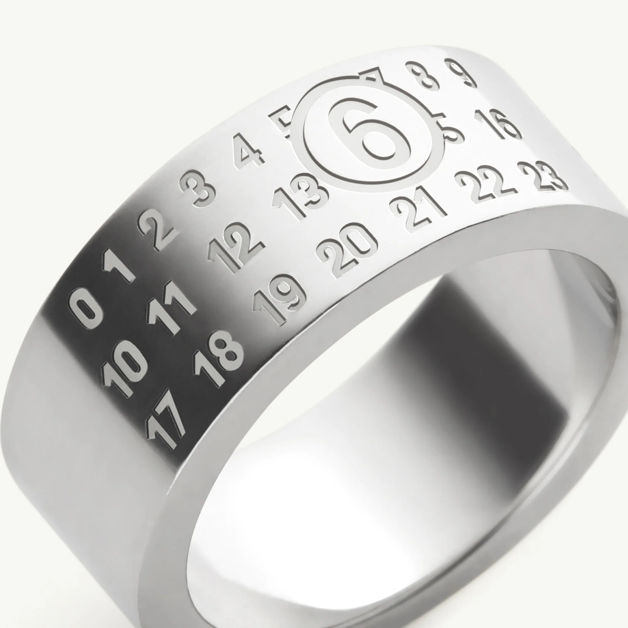 MM6 Maison Margiela Minimal Logo 8mm Ring - Image 4