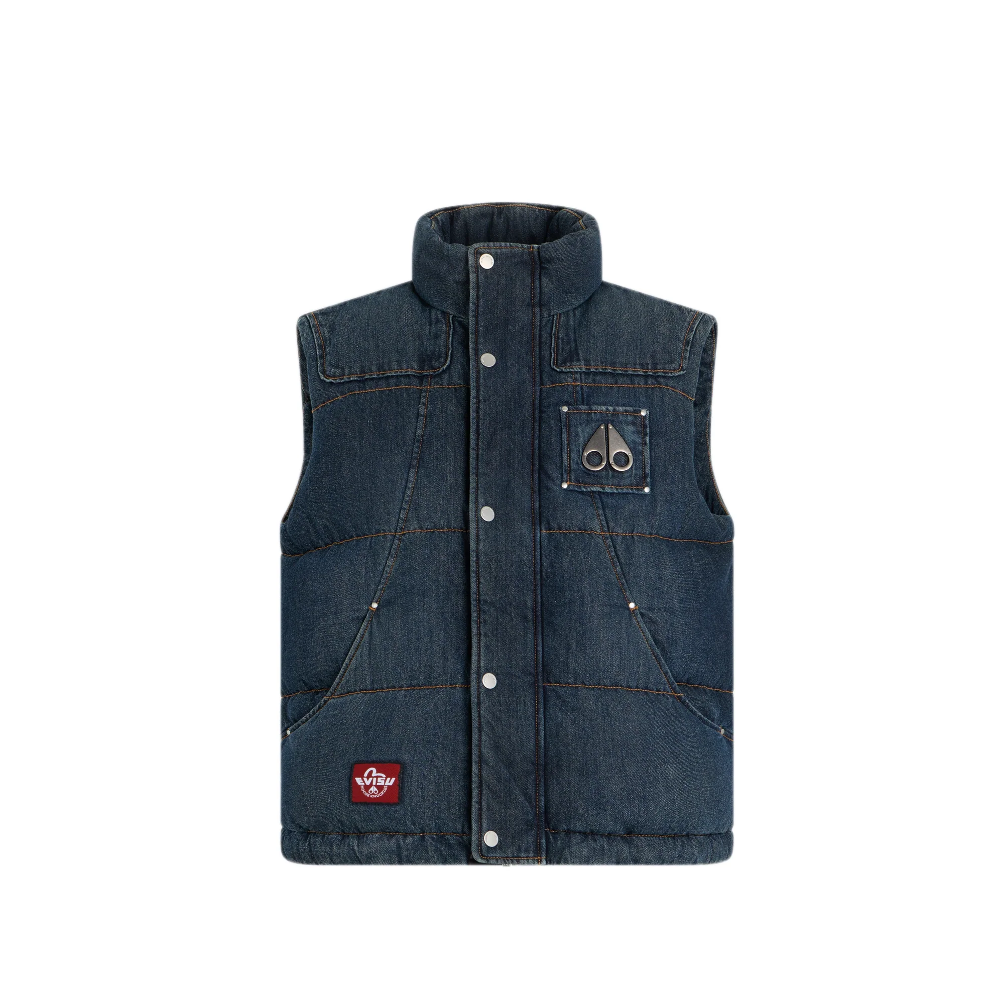 Moose Knuckles x Evisu Mens Denim Down Vest