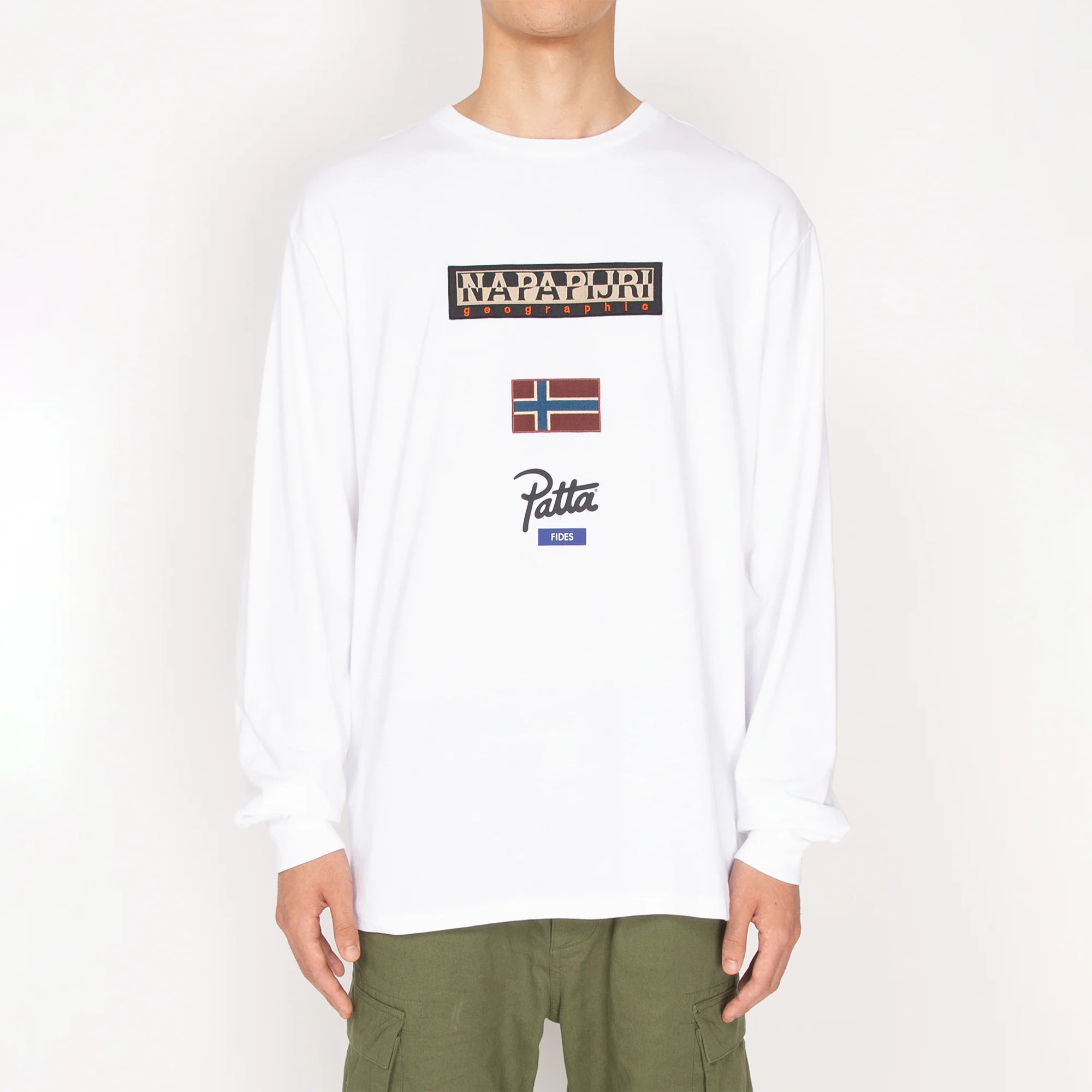 Napa x Patta S-Patta Long Sleeve 'Bright White' - Image 2