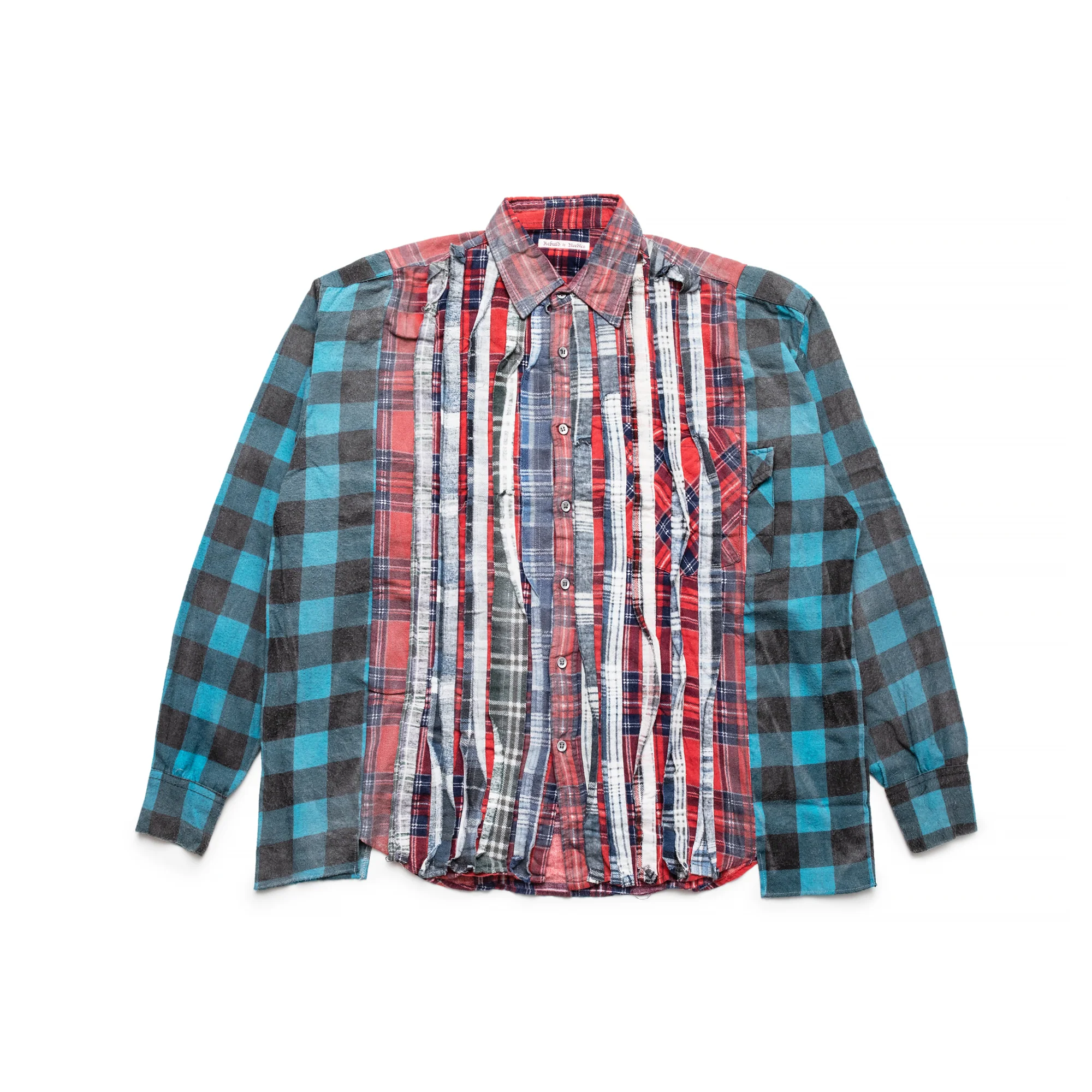 Needles Mens 7 Cuts Ribbon Wide Flannel Shirt