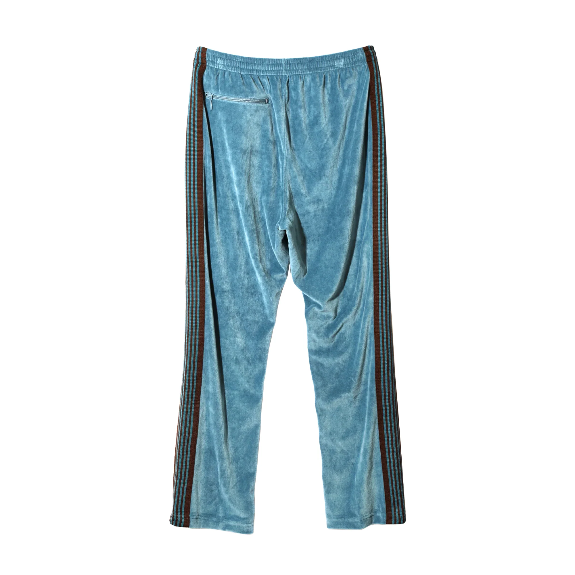 Needles Mens C/PE Velour Trackpants 'Blue Grey' - Image 4