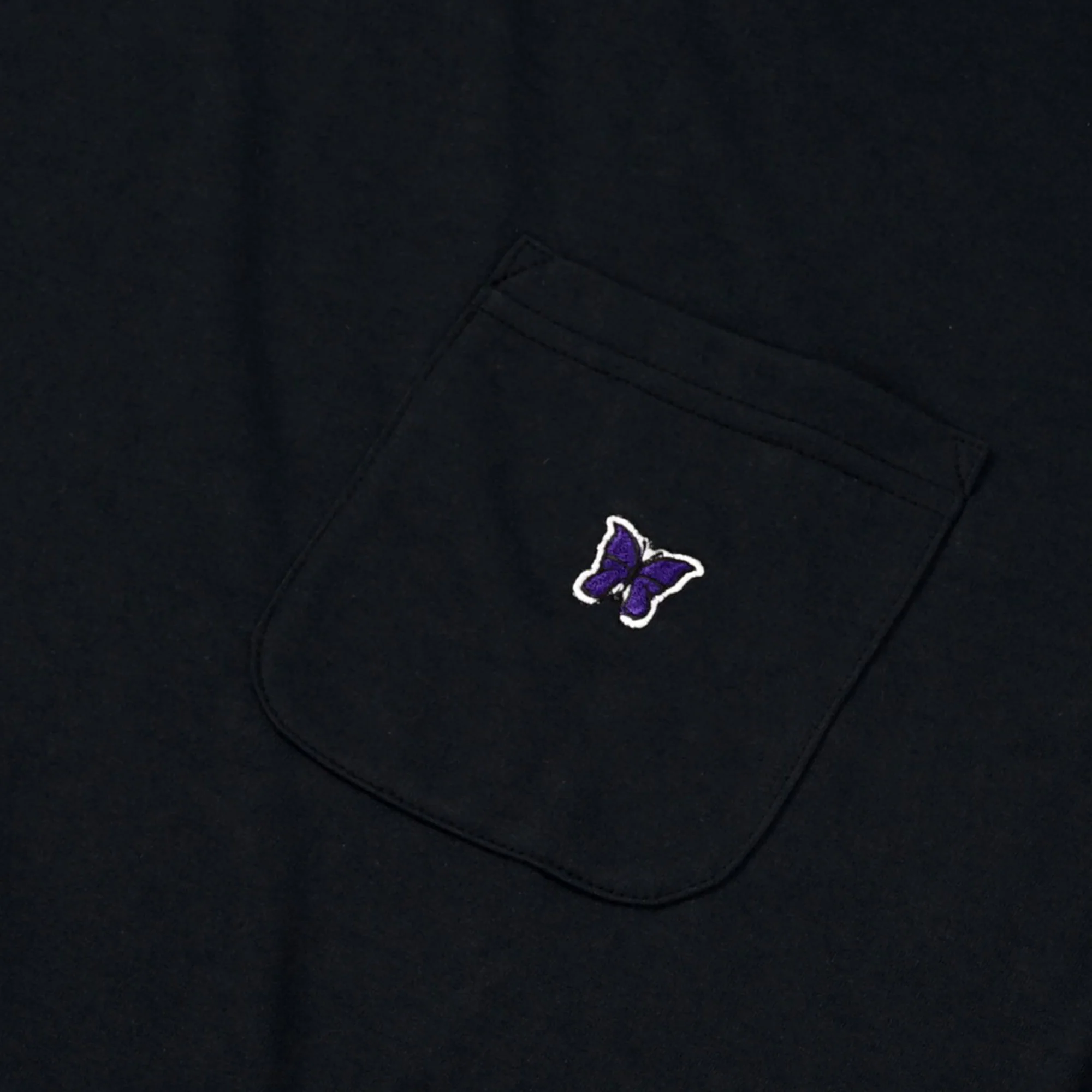 Needles Mens 'Black' Crewneck Tee - Image 3