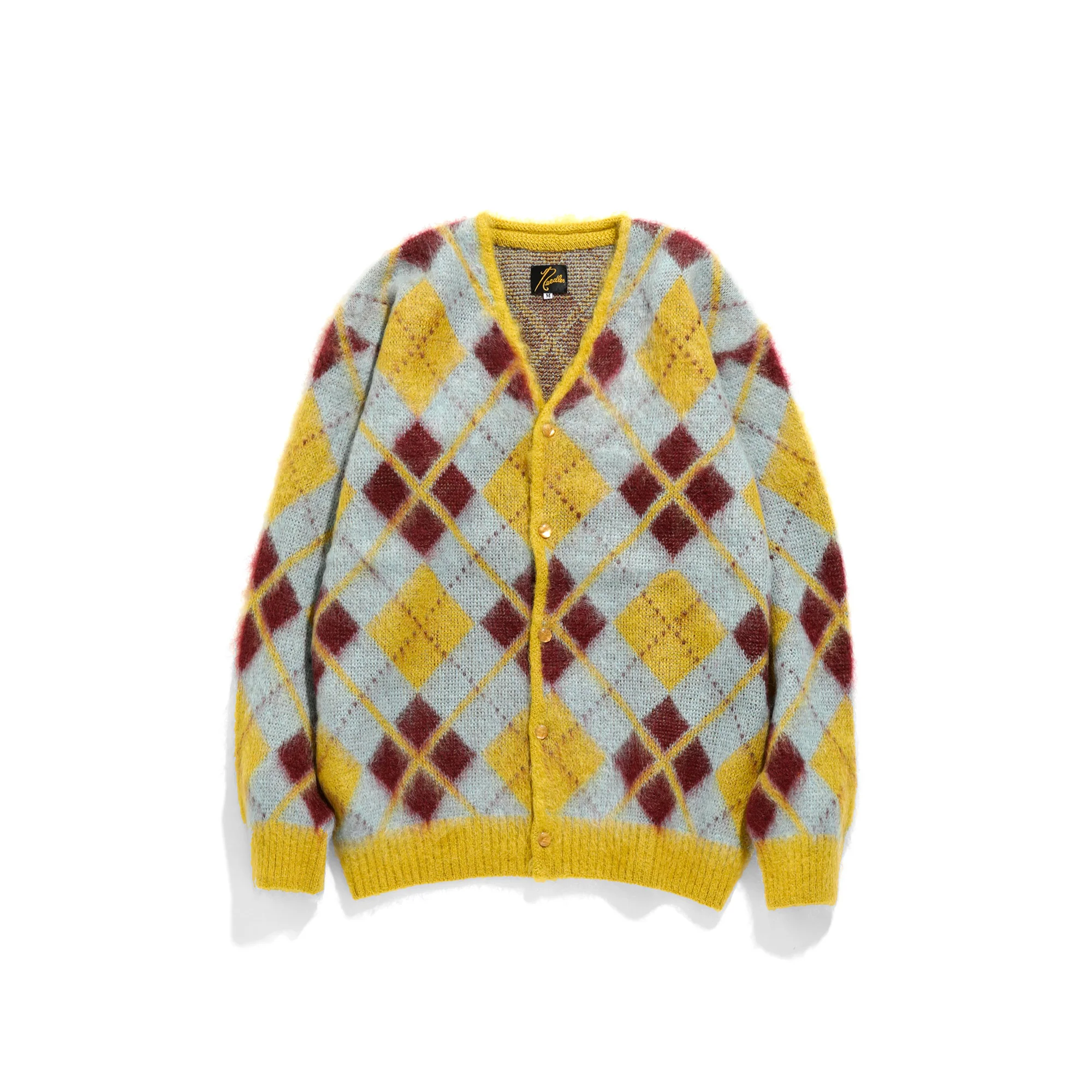 Needles Mens Mohair Cardigan 'Yellow'