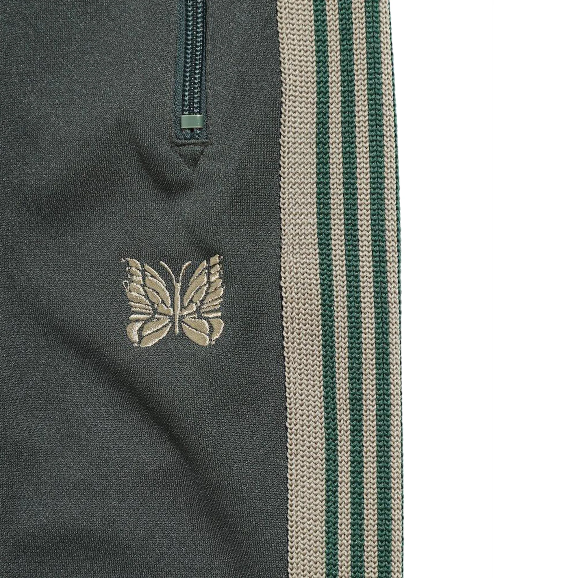 Needles Mens Narrow Track Pants 'Dk.Green' - Image 3
