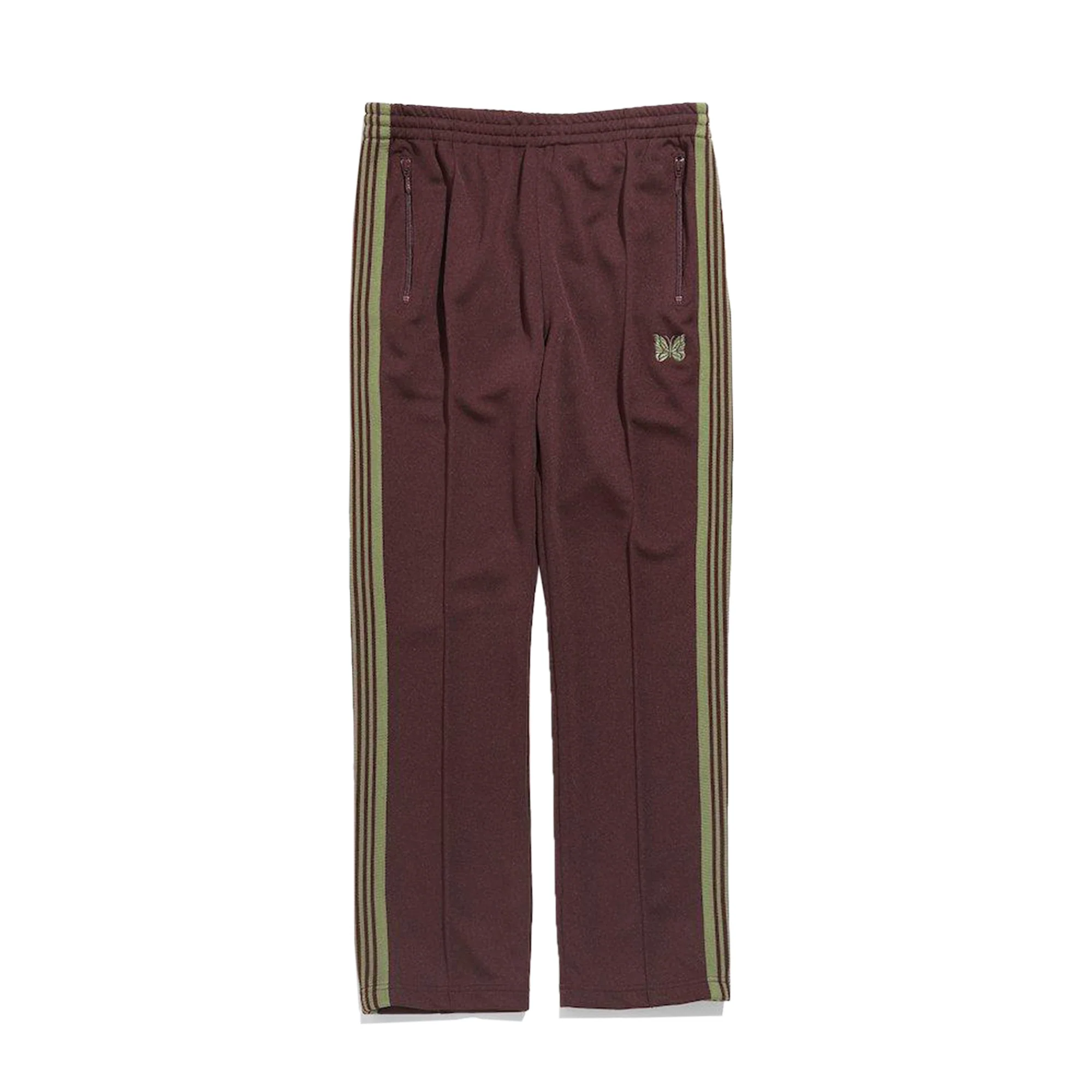 Needles Mens Narrow Track Pants 'Maroon'