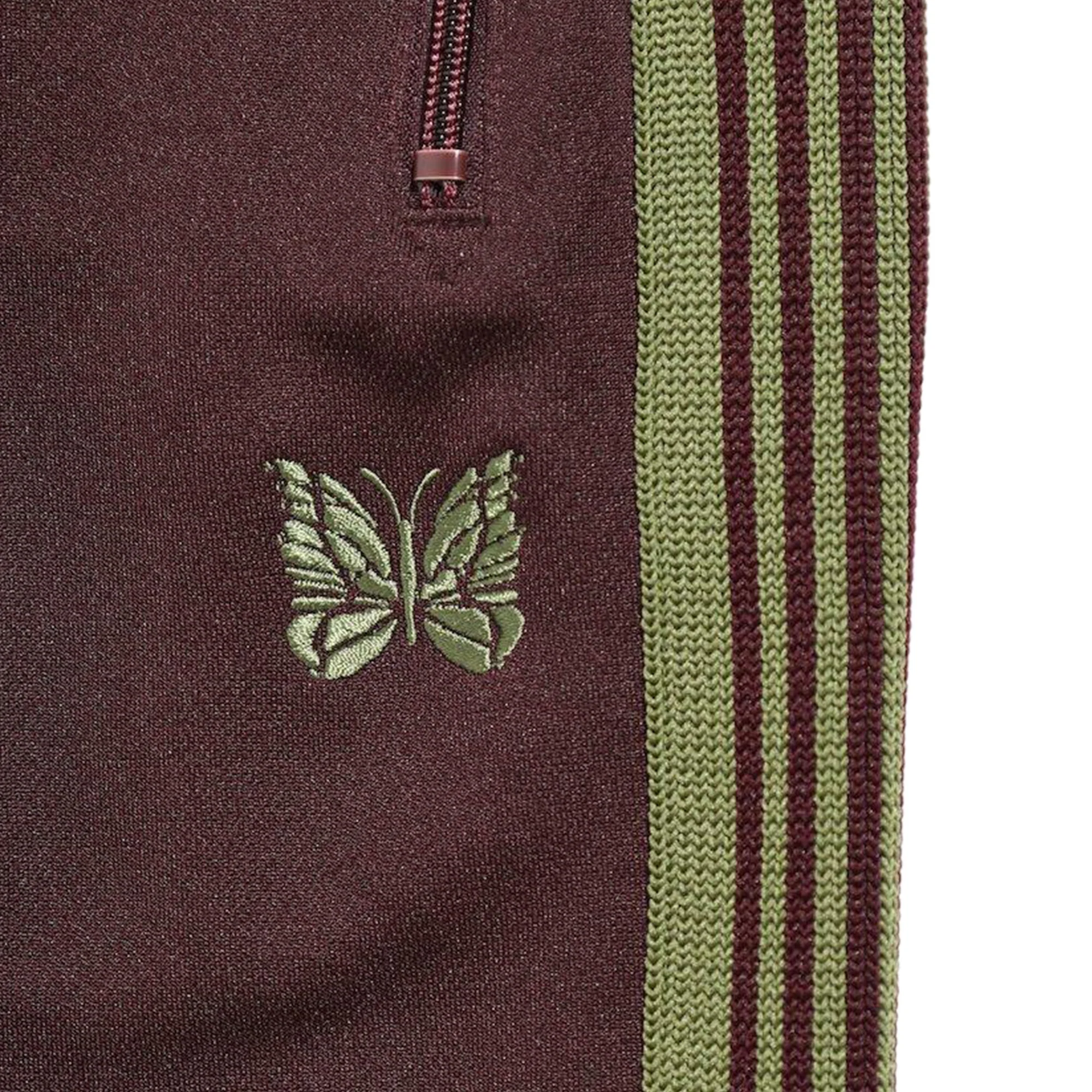 Needles Mens Narrow Track Pants 'Maroon' - Image 3