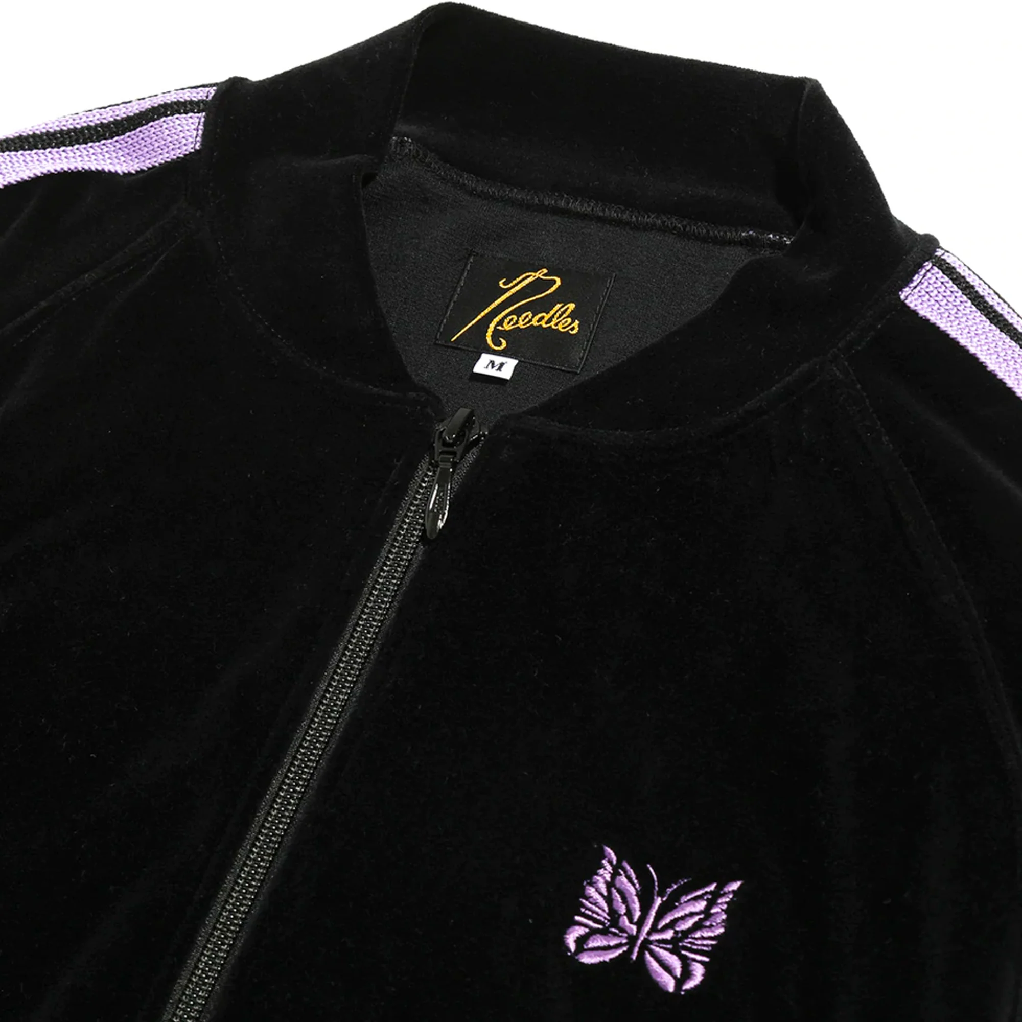 Needles Mens RC Velour Track Jacket black - Image 3
